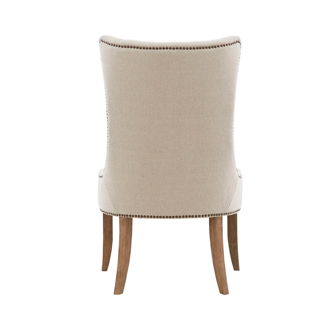 Upholstered Accent Chair with Button Tufted High Back and Nailhead Trim - Image 6