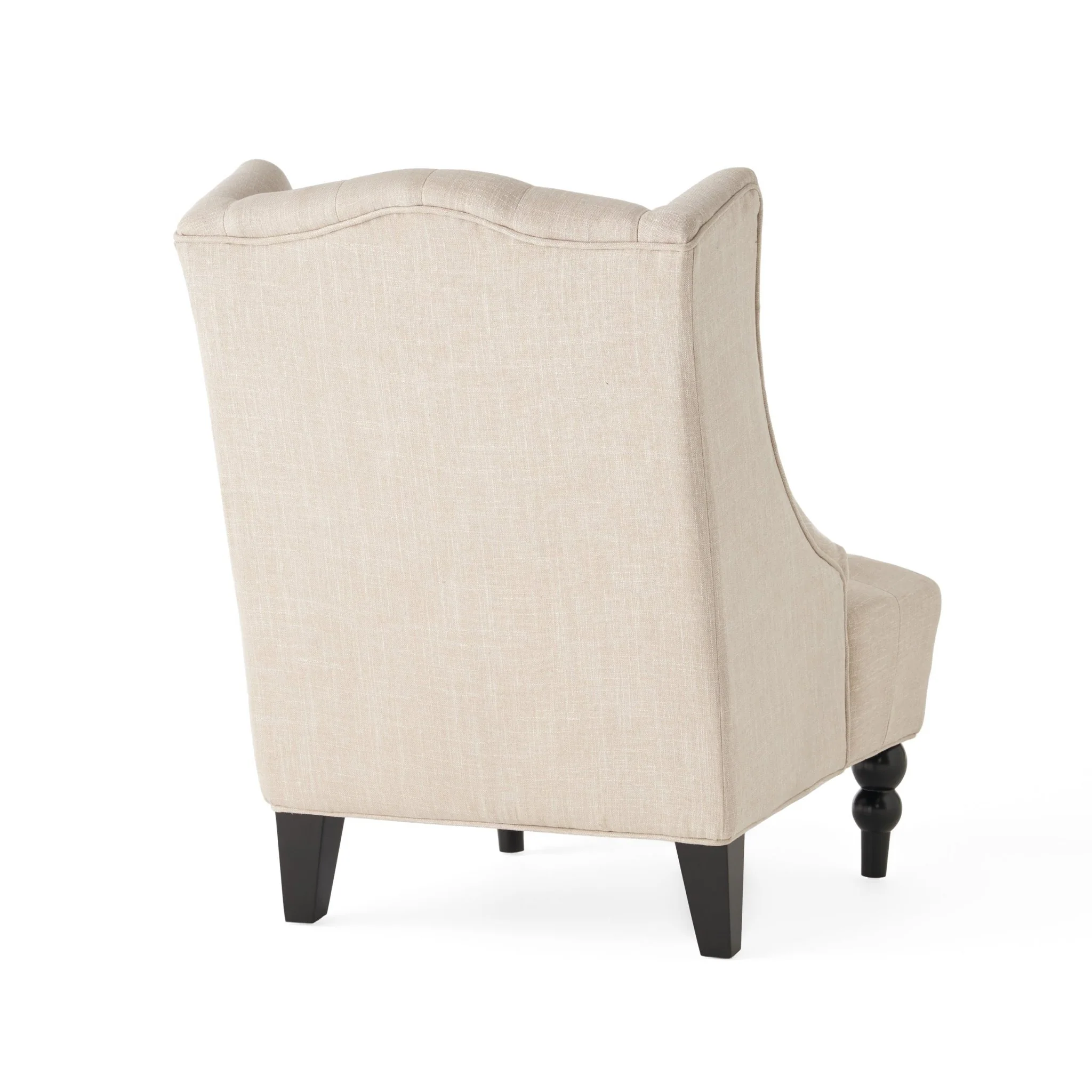 Upholstered Accent Chair with Diamond Tufted Wing Back - Image 4