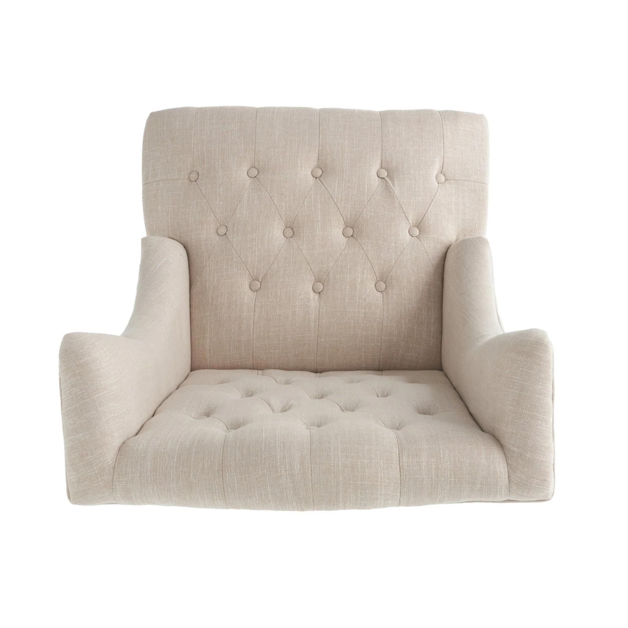 Upholstered Accent Chair with Diamond Tufted Wing Back - Image 6