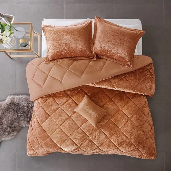 Velvet Twin/Twin XL Comforter Set with Throw Pillow - Image 11