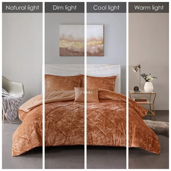 Velvet Twin/Twin XL Comforter Set with Throw Pillow - Image 6