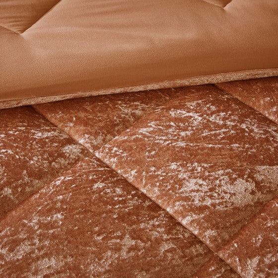 Velvet Twin/Twin XL Comforter Set with Throw Pillow - Image 9