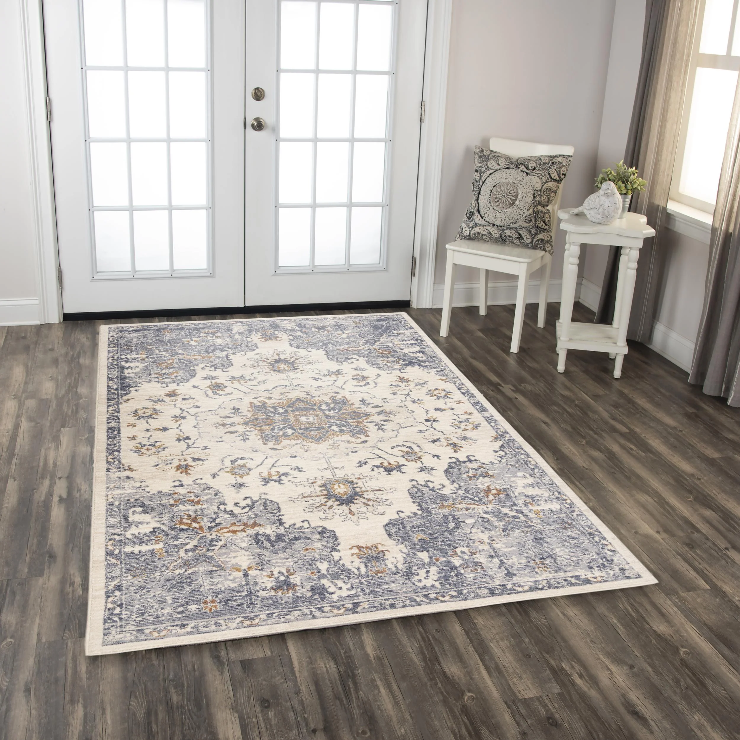 Ventura Power Loomed 100% Wool Medallion Area Rug - Image 12
