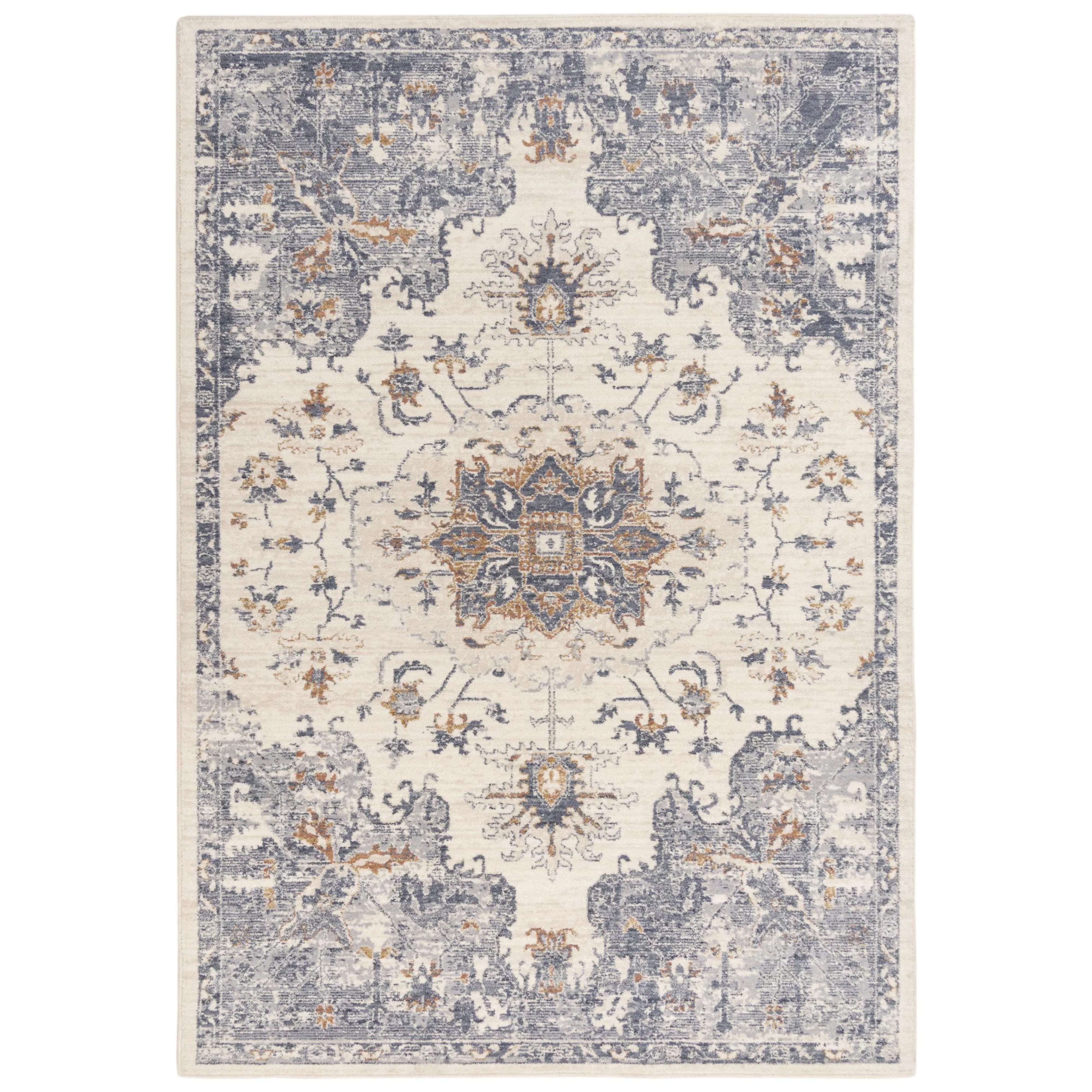 Ventura Power Loomed 100% Wool Medallion Area Rug - Image 2