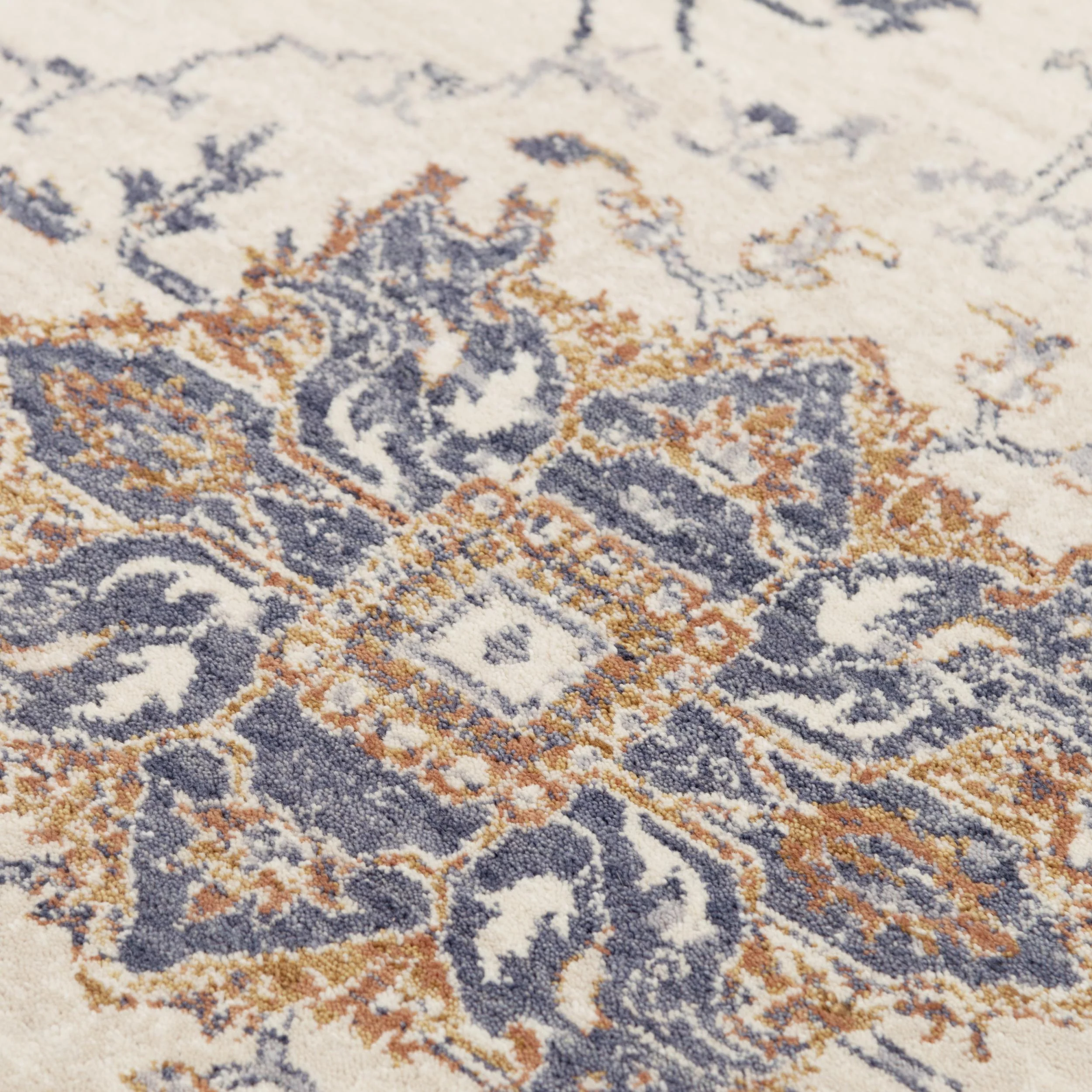 Ventura Power Loomed 100% Wool Medallion Area Rug - Image 9