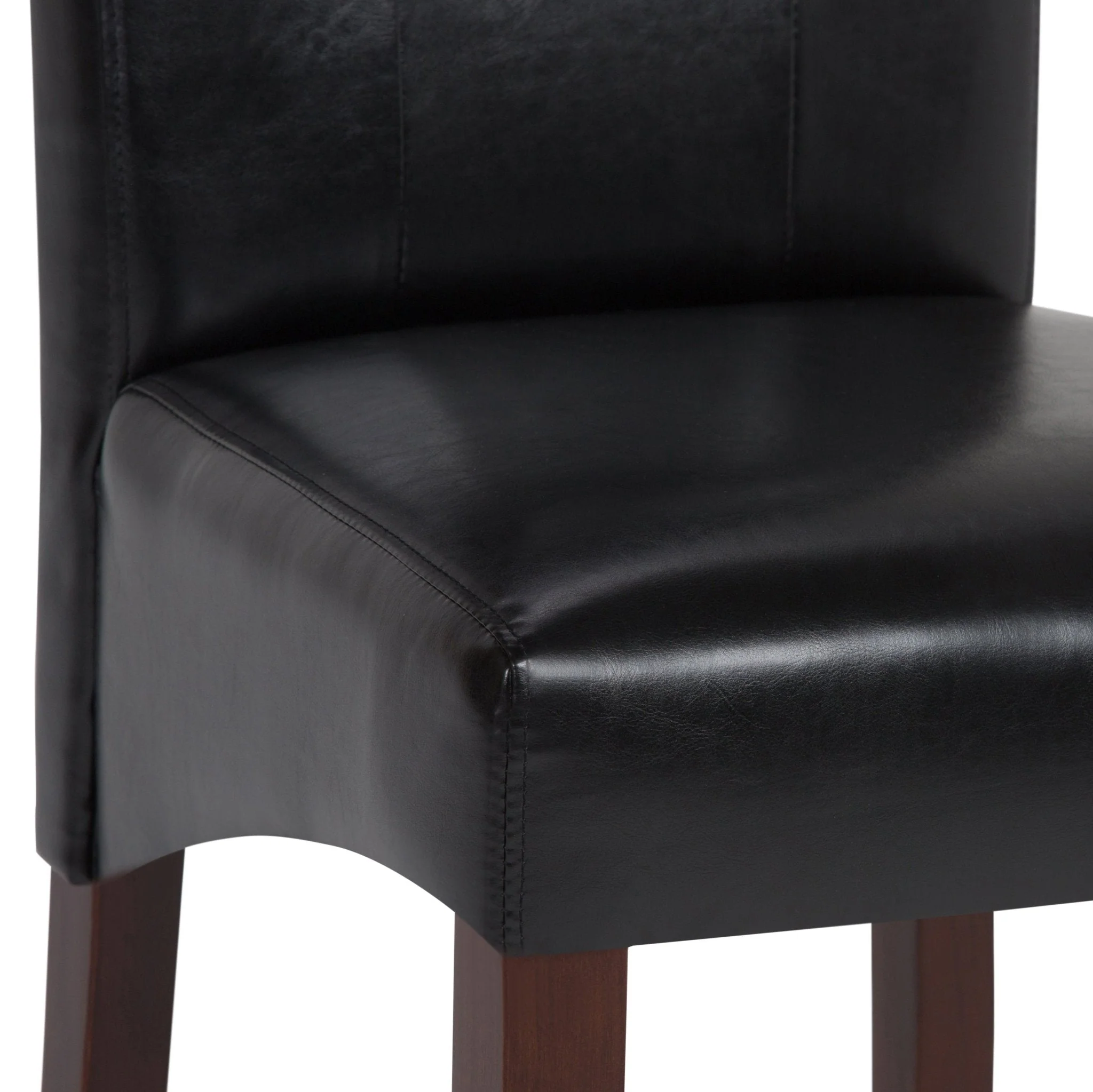 Veritas Faux Leather Dining Chair with Button Tufted Back and Solid Wood Legs, Set of 2 - Image 10