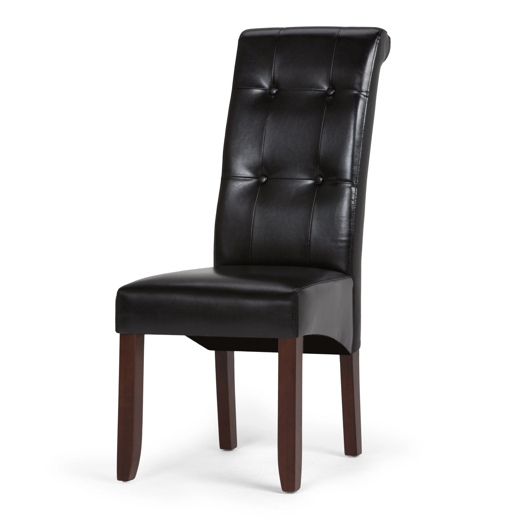 Veritas Faux Leather Dining Chair with Button Tufted Back and Solid Wood Legs, Set of 2 - Image 15