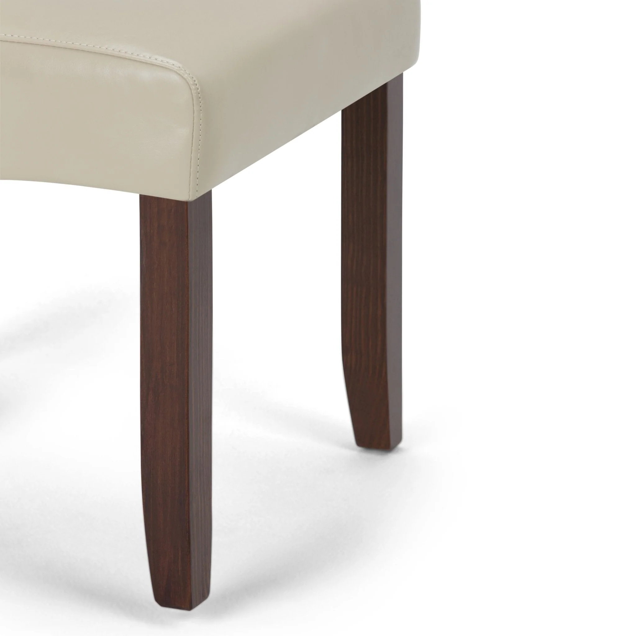 Veritas Faux Leather Dining Chair with Button Tufted Back and Solid Wood Legs, Set of 2 - Image 4