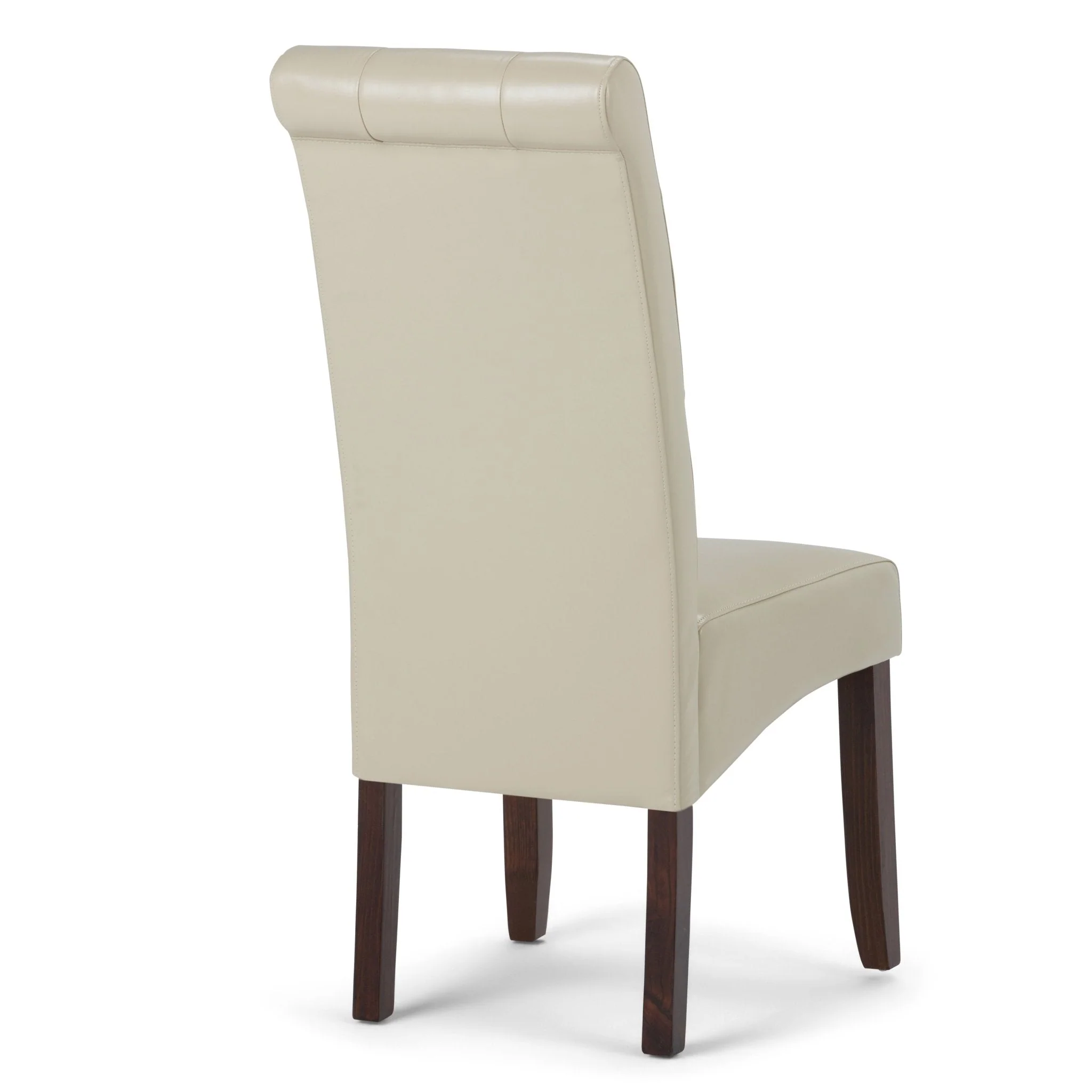 Veritas Faux Leather Dining Chair with Button Tufted Back and Solid Wood Legs, Set of 2 - Image 5