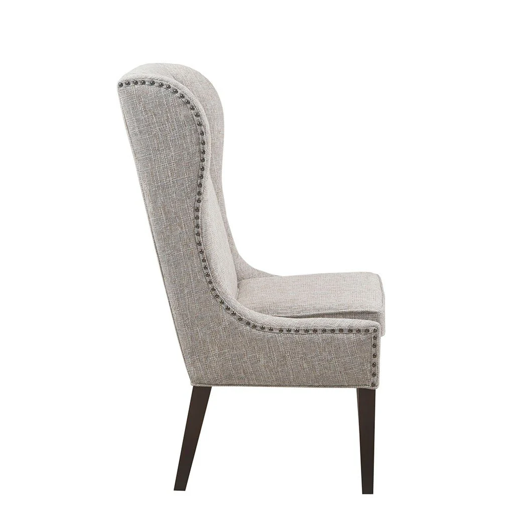 Vesper Dining Chair with Wing Back and Nailhead Accent - Image 4