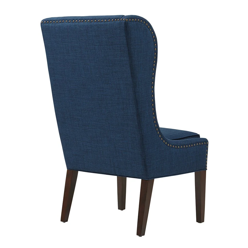 Vesper Upholstered Dining Chair with Nailhead Trim and High Wing Back - Image 10