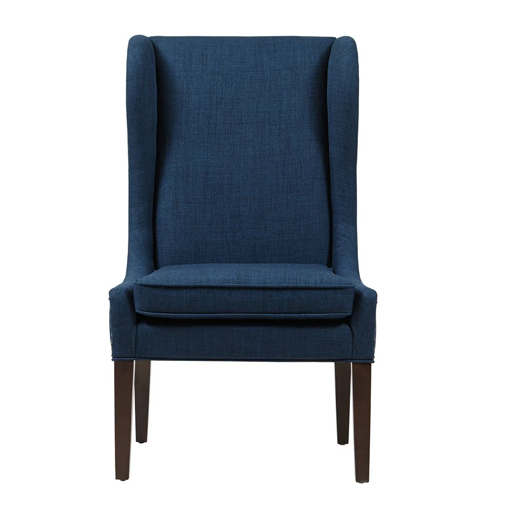 Vesper Upholstered Dining Chair with Nailhead Trim and High Wing Back - Image 9
