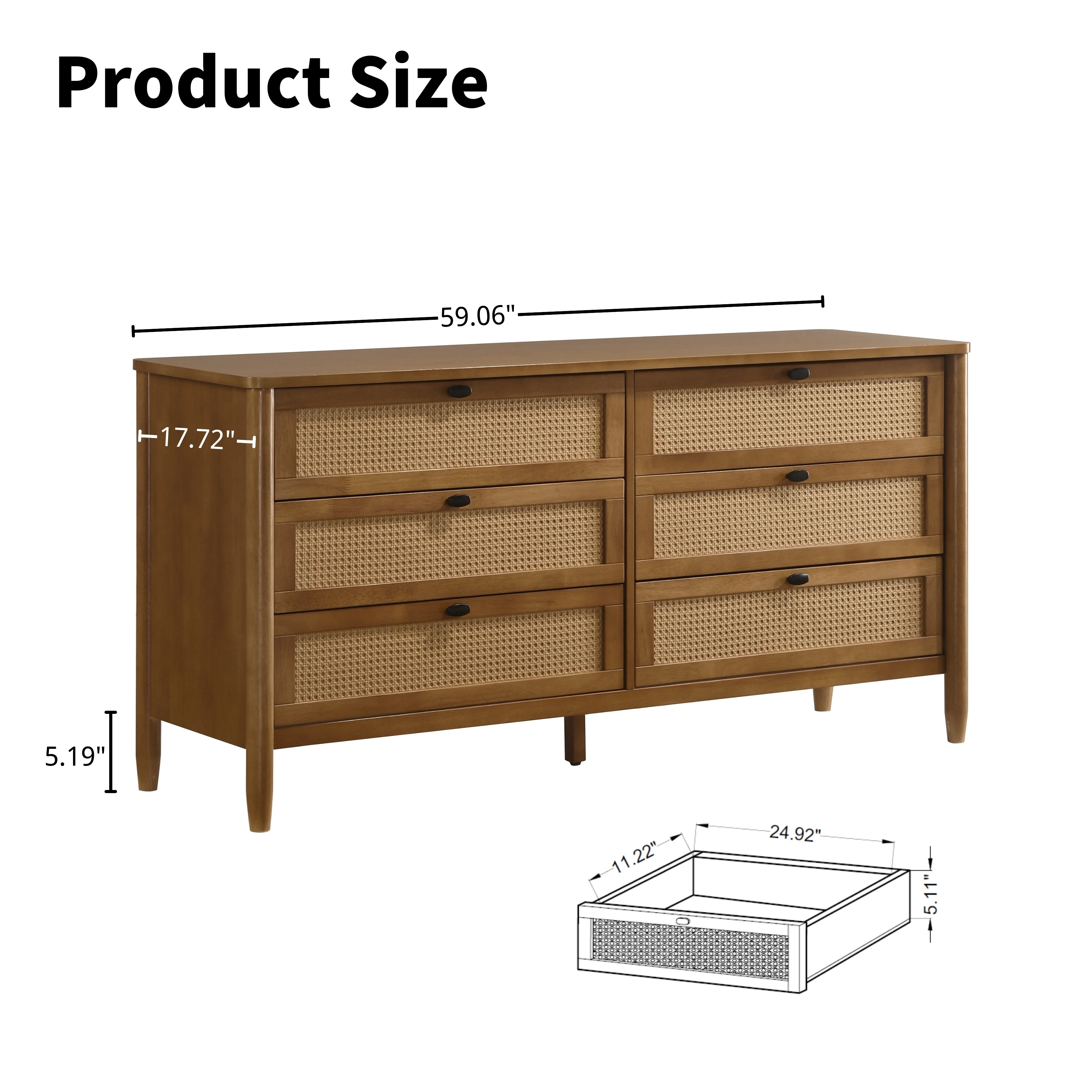 Vichy 5-Piece Rubberwood Queen Bedroom Set - Image 16