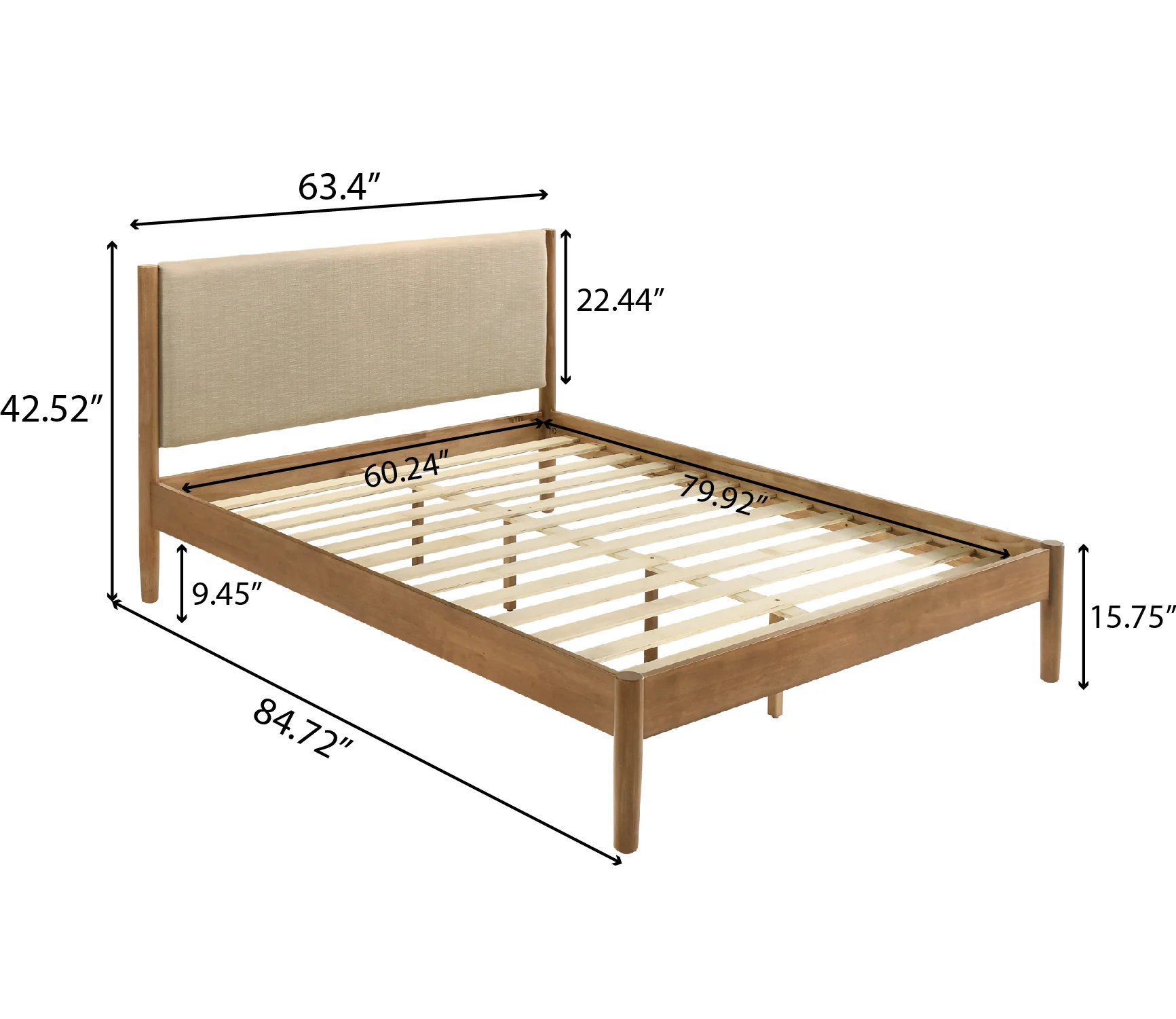 Vichy 5-Piece Rubberwood Queen Bedroom Set - Image 13