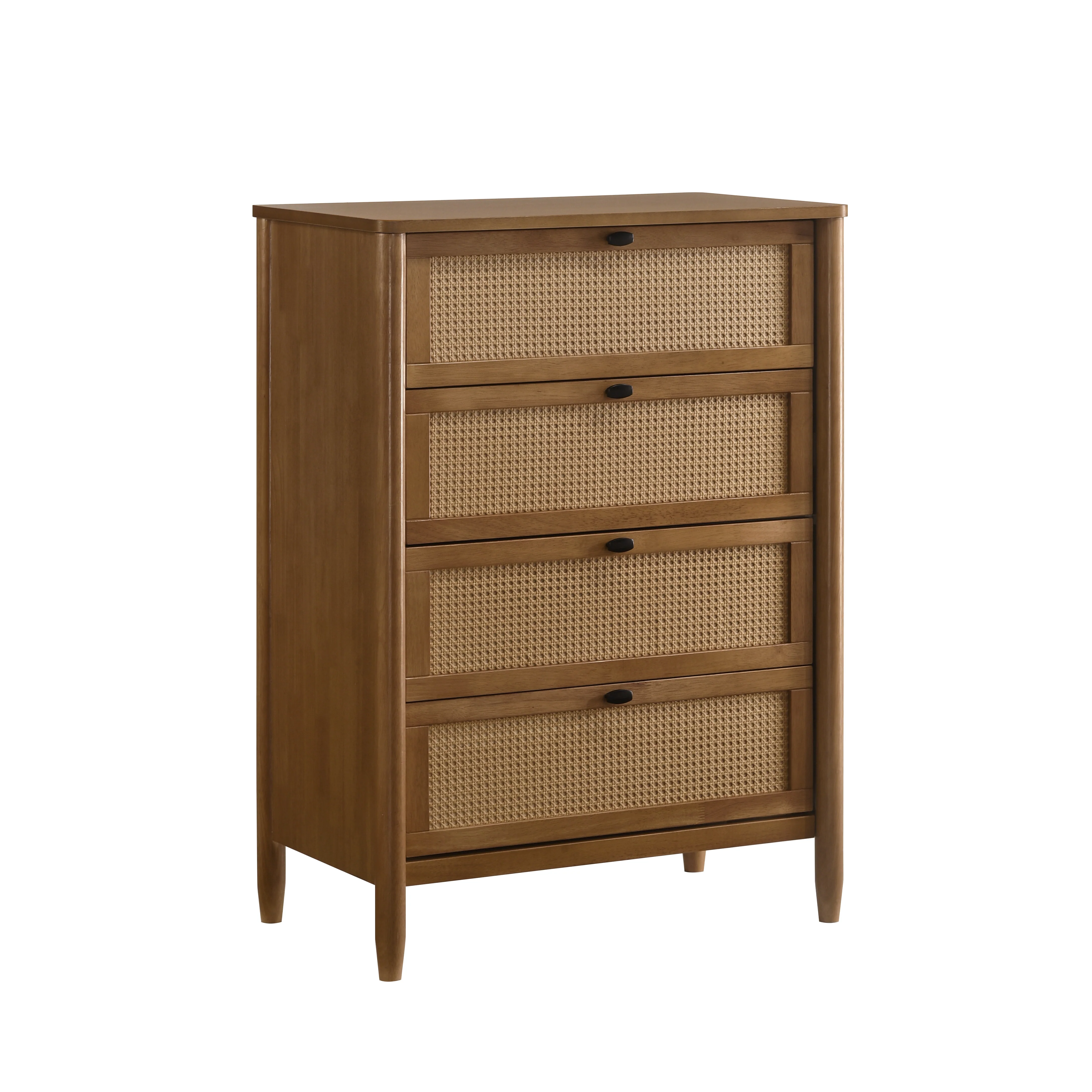 Vichy Wood and Rattan 4-Drawer Chest - Image 4
