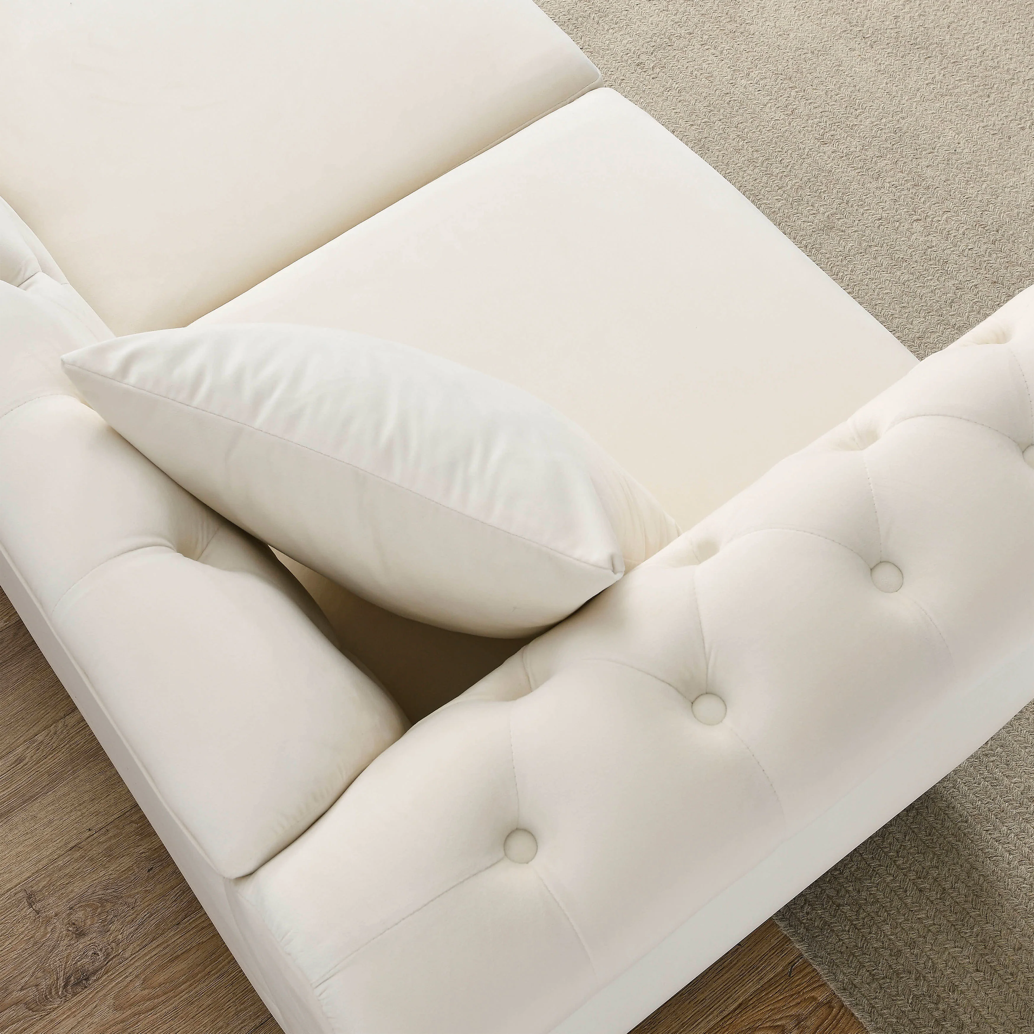 Nailhead Velvet Chesterfield 3-Seater Sofa - Image 15