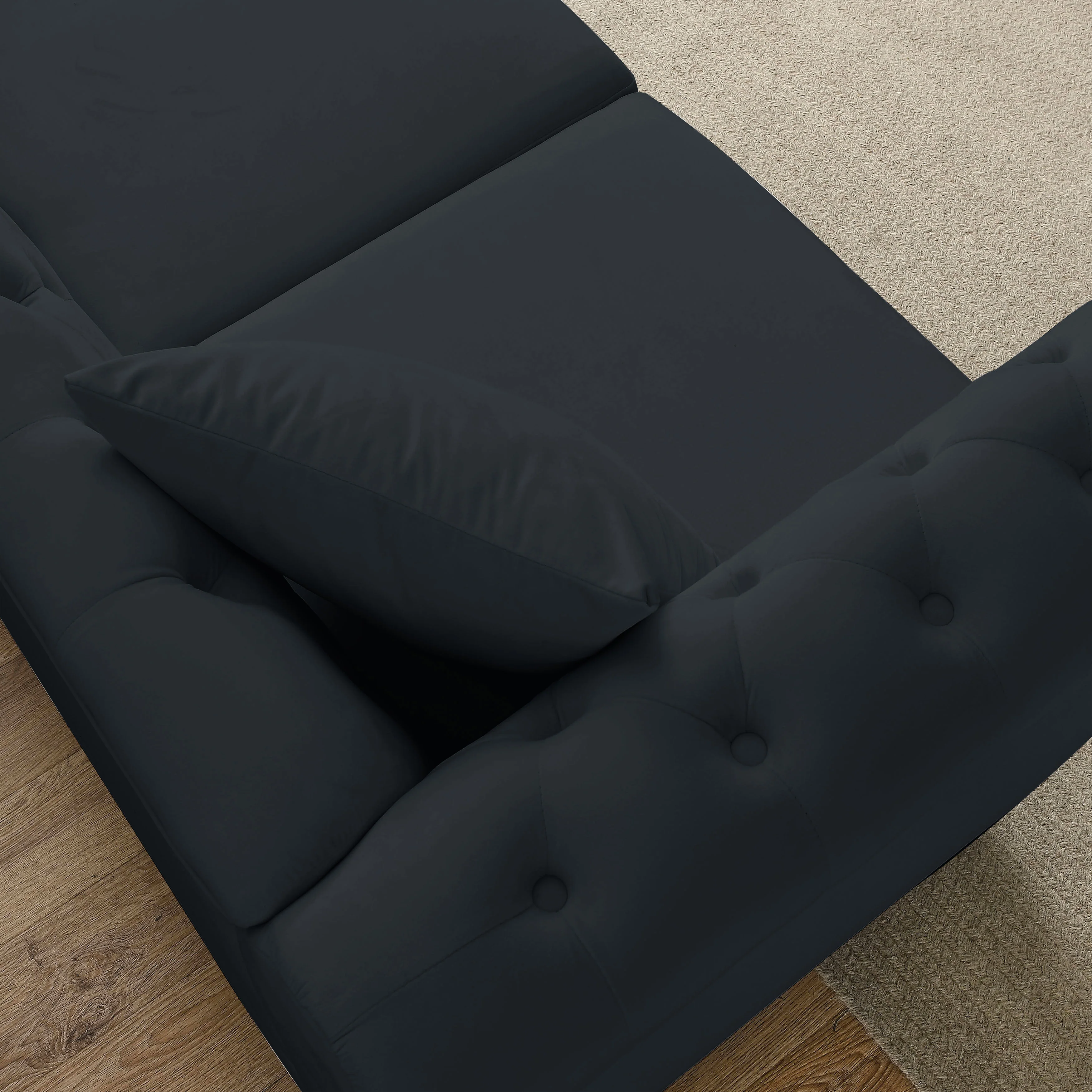 Nailhead Velvet Chesterfield 3-Seater Sofa - Image 30