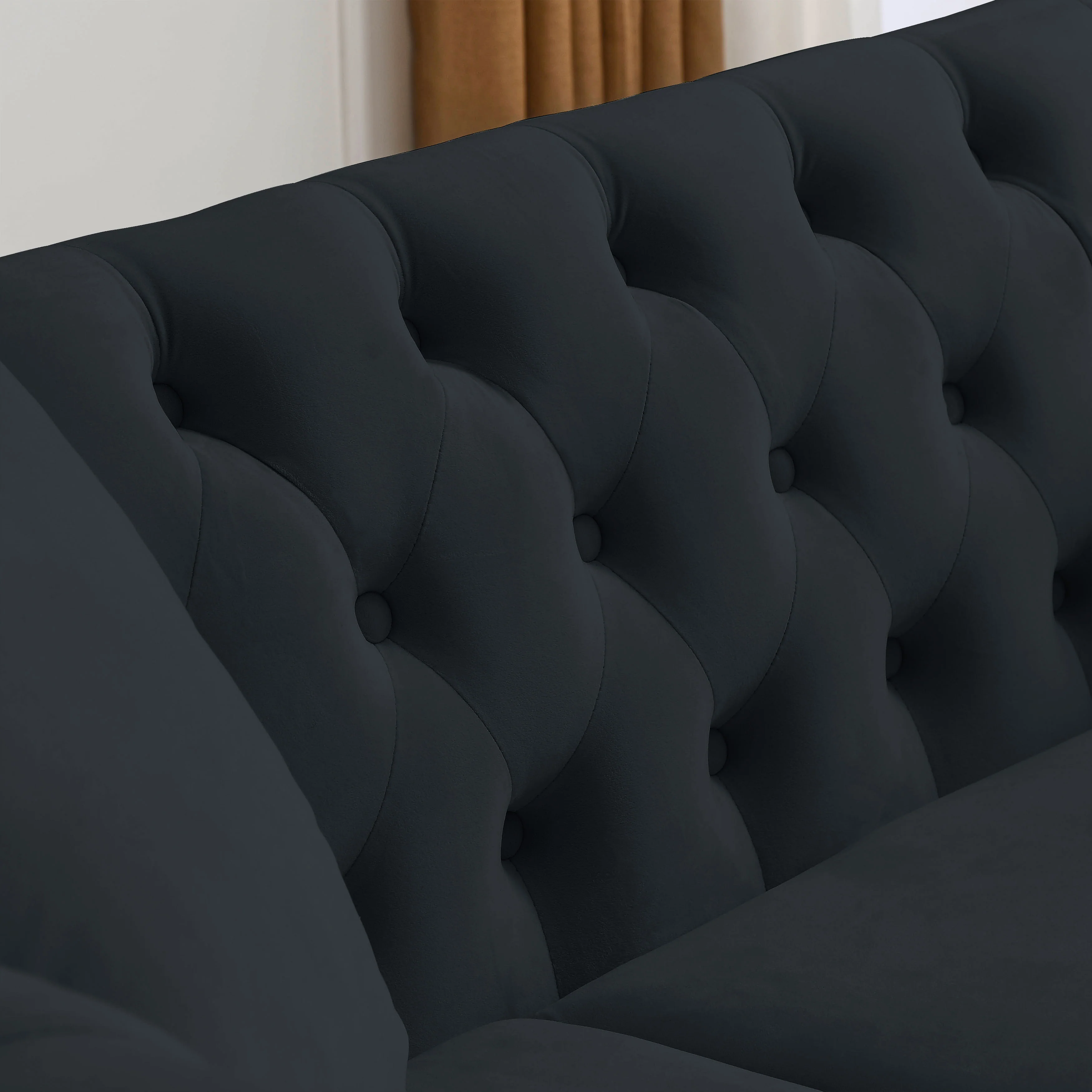 Nailhead Velvet Chesterfield 3-Seater Sofa - Image 31