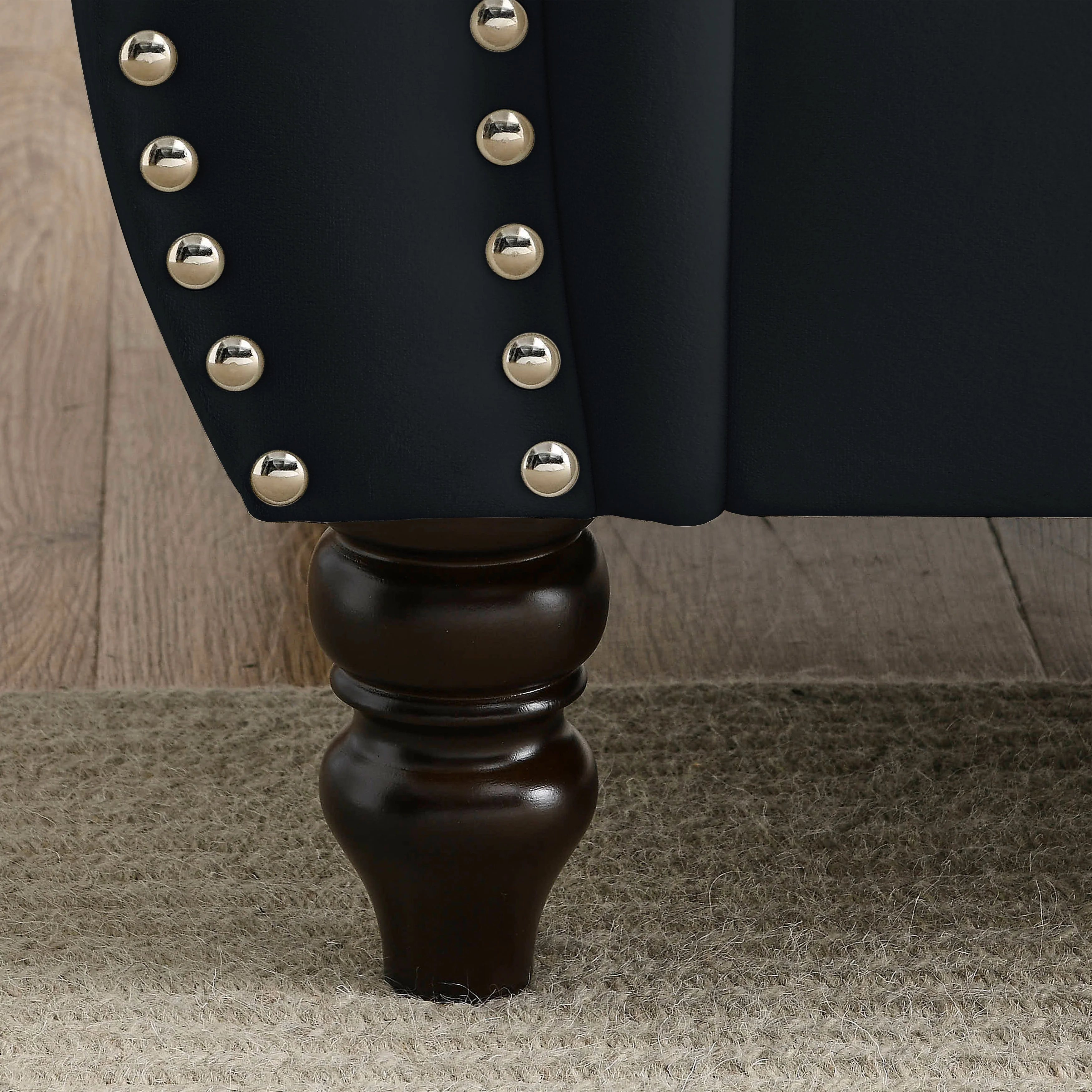 Nailhead Velvet Chesterfield 3-Seater Sofa - Image 33