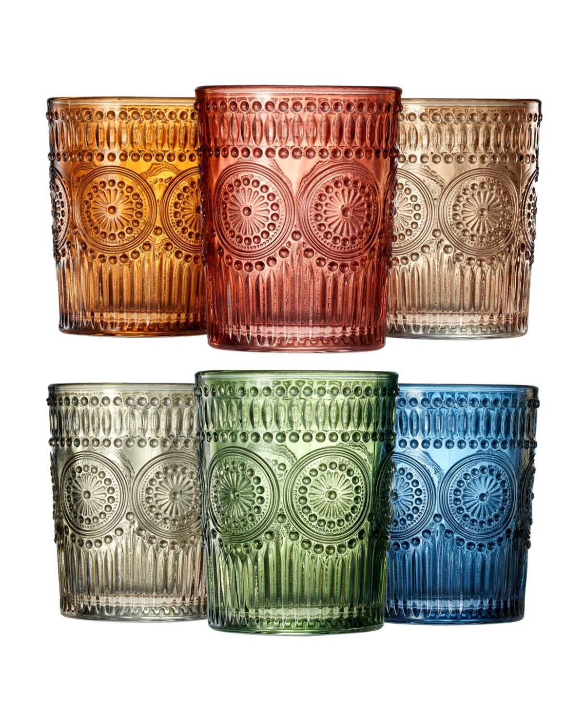 Vintage Carnival Glass Tumblers Set of 6
