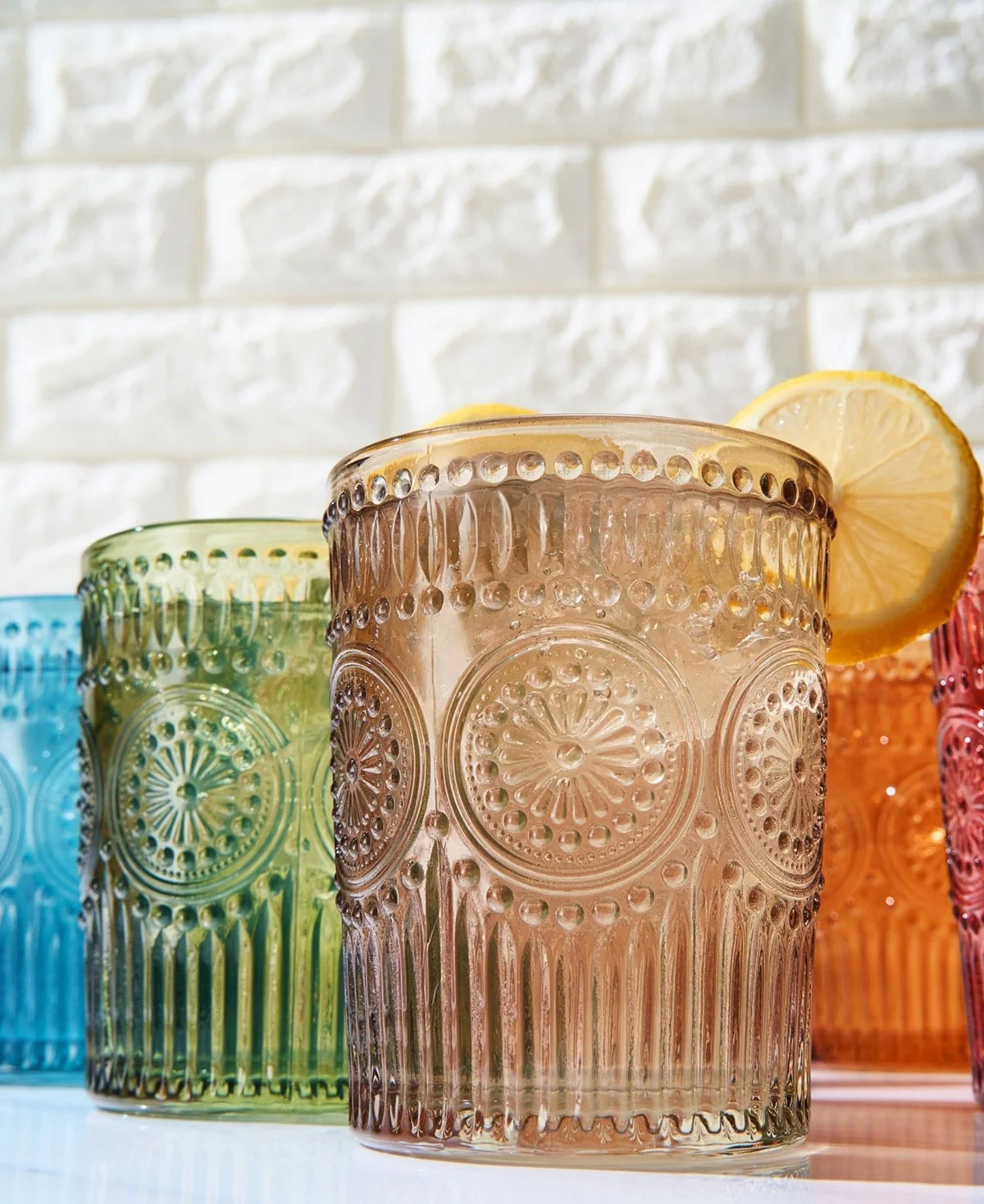 Vintage Carnival Glass Tumblers Set of 6 - Image 2