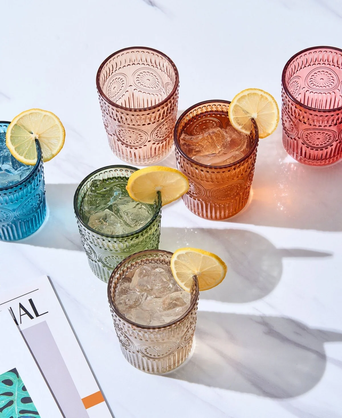 Vintage Carnival Glass Tumblers Set of 6 - Image 3