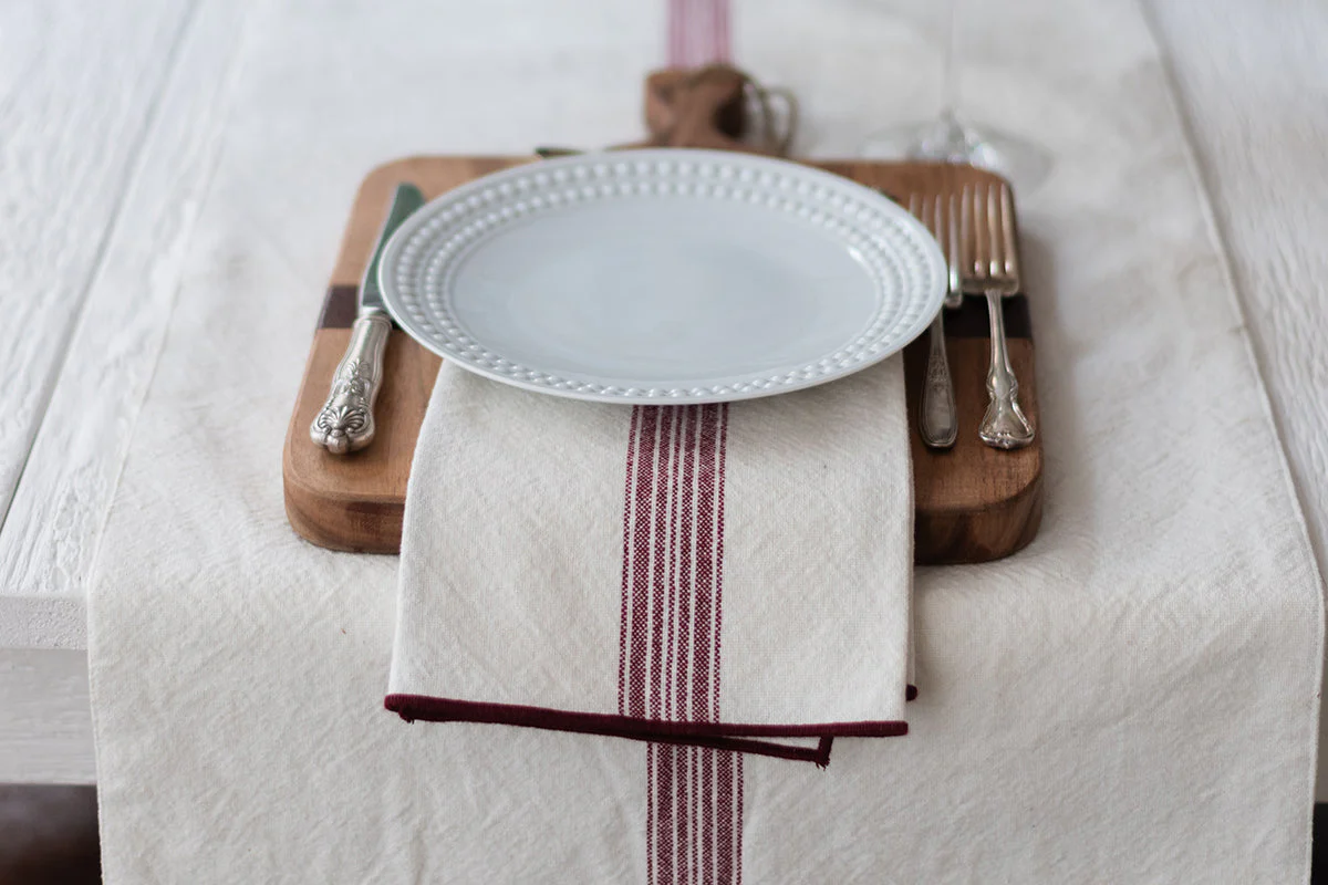 Vintage Stripe Dinner Napkins, Set of 4 - Image 7