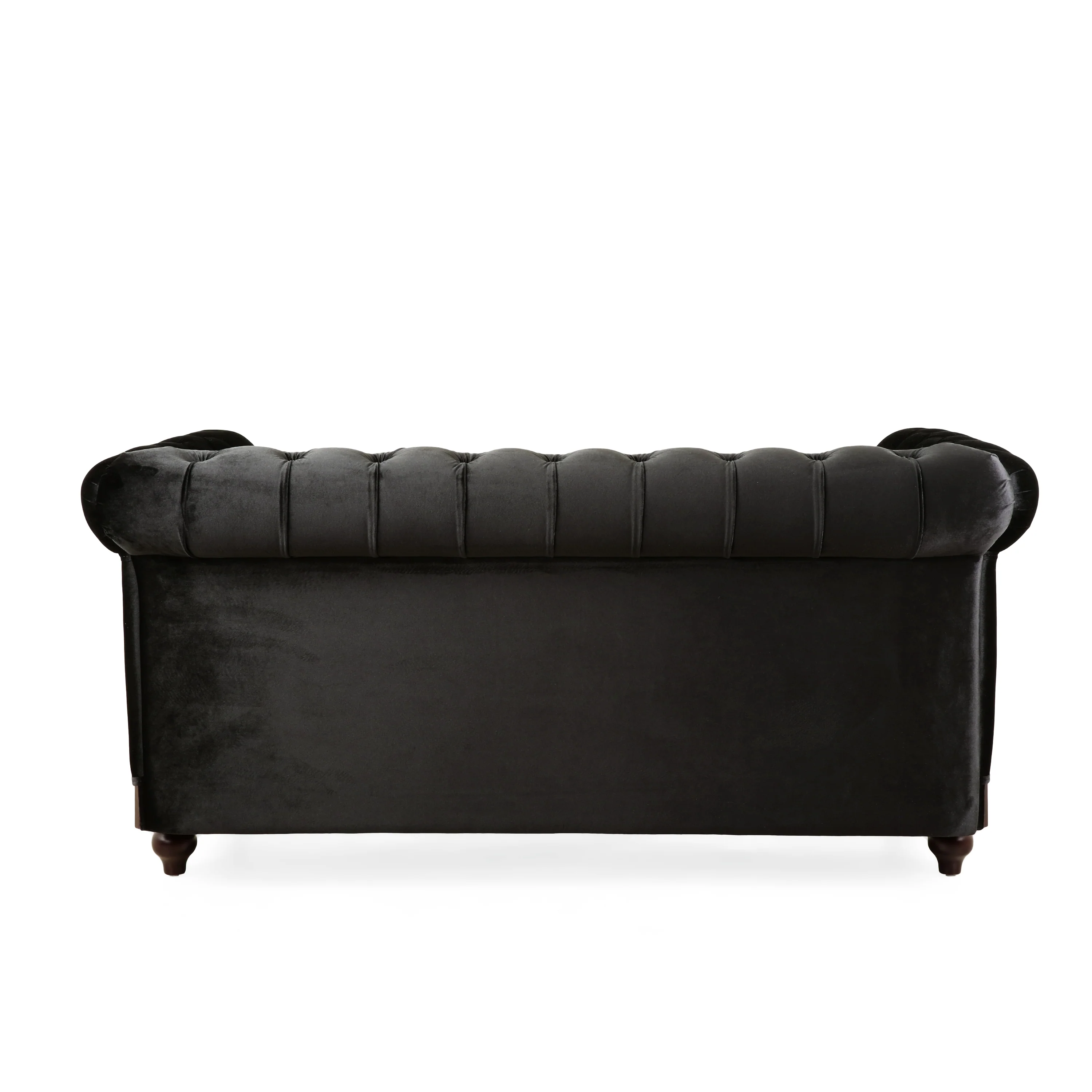 Velvet Rolled Arm Chesterfield Loveseat - Image 10
