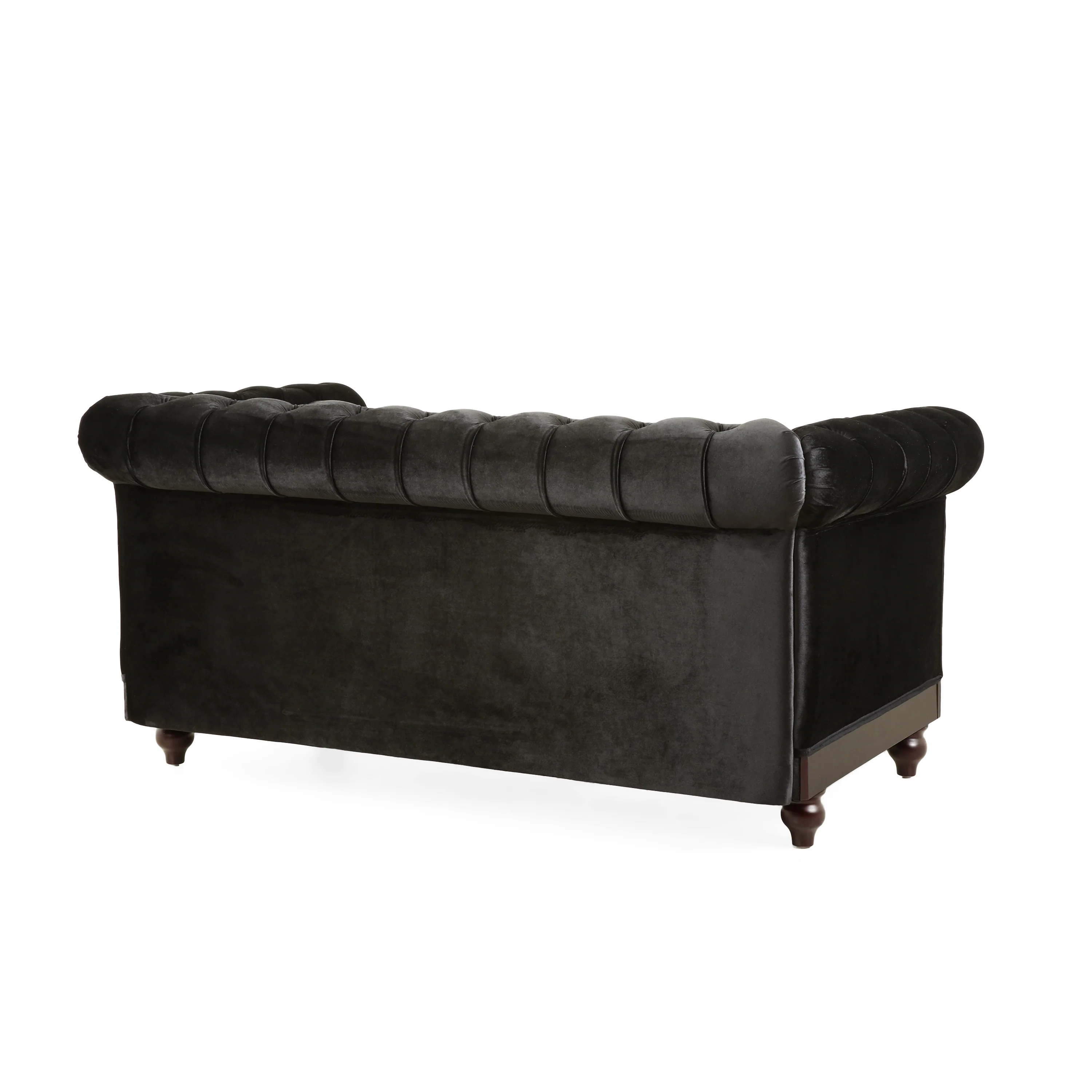 Velvet Rolled Arm Chesterfield Loveseat - Image 13