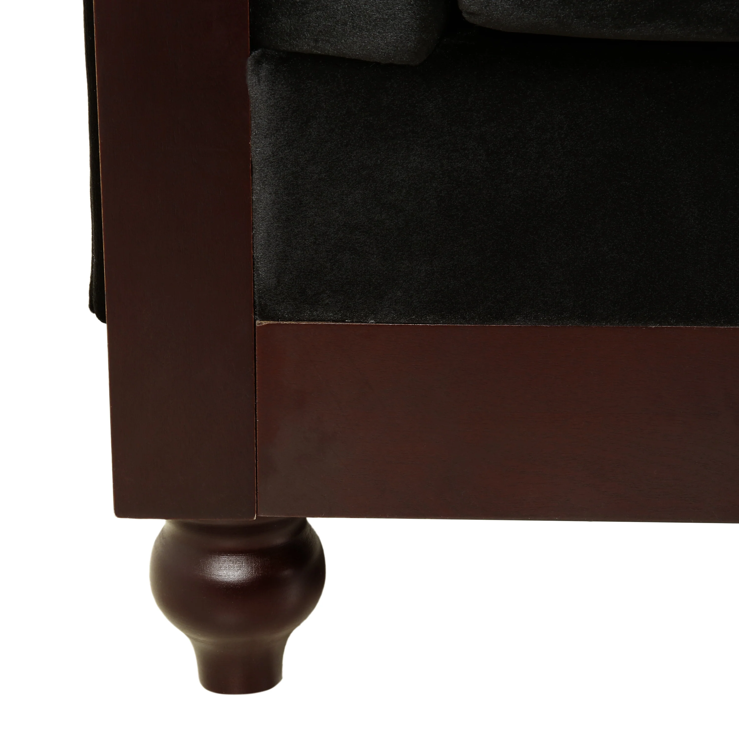 Velvet Rolled Arm Chesterfield Loveseat - Image 14