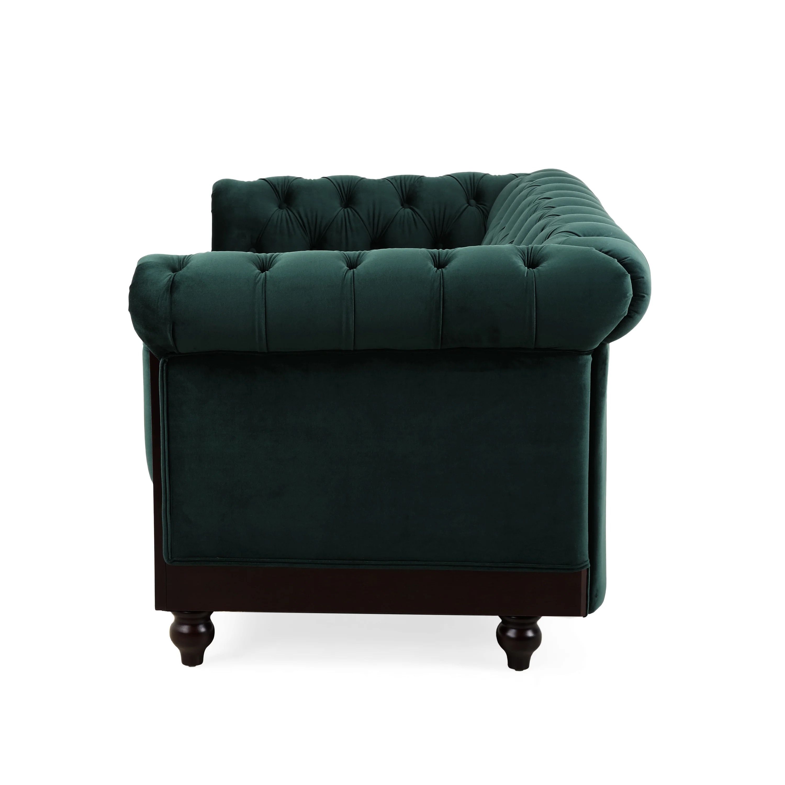 Velvet Rolled Arm Chesterfield Loveseat - Image 27