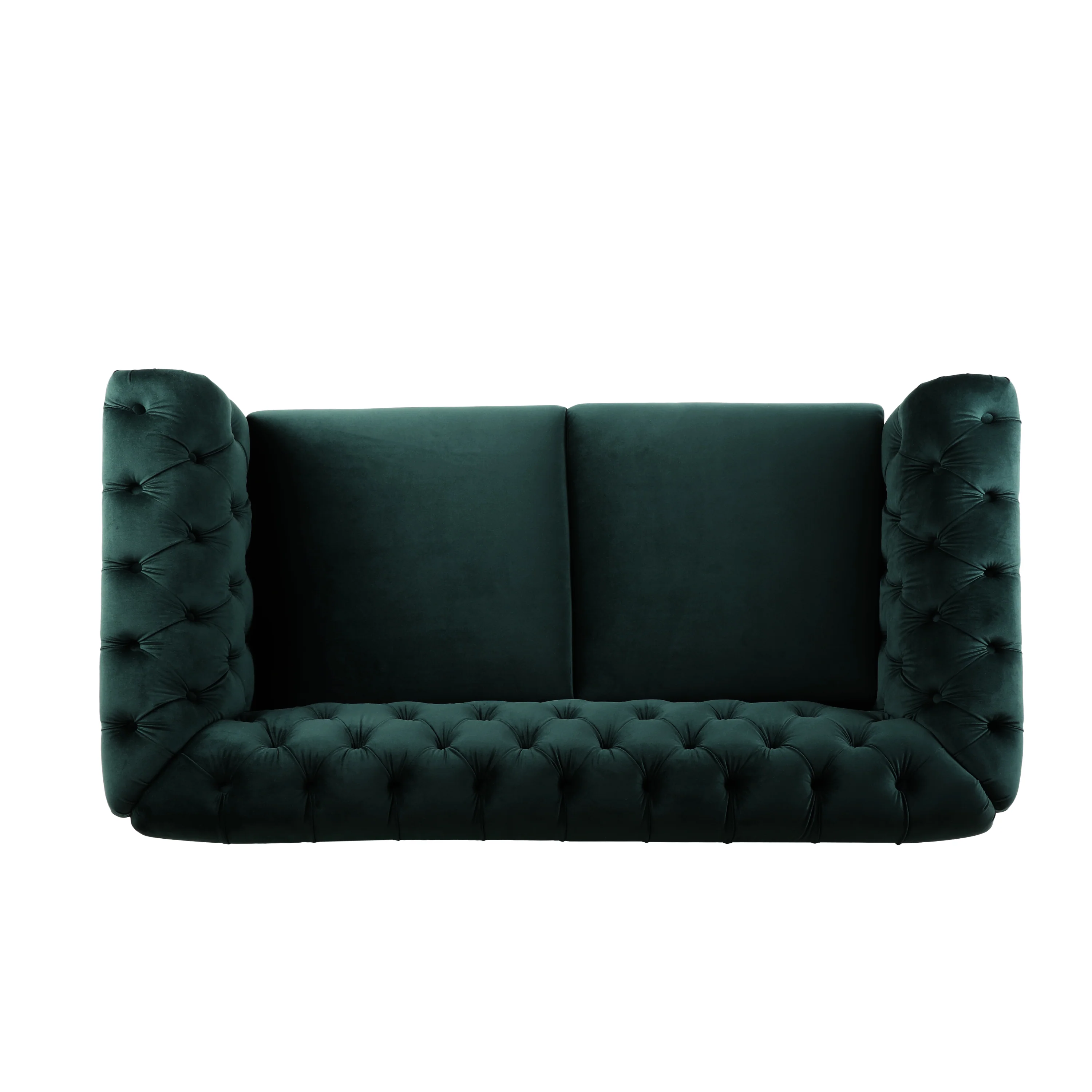 Velvet Rolled Arm Chesterfield Loveseat - Image 28
