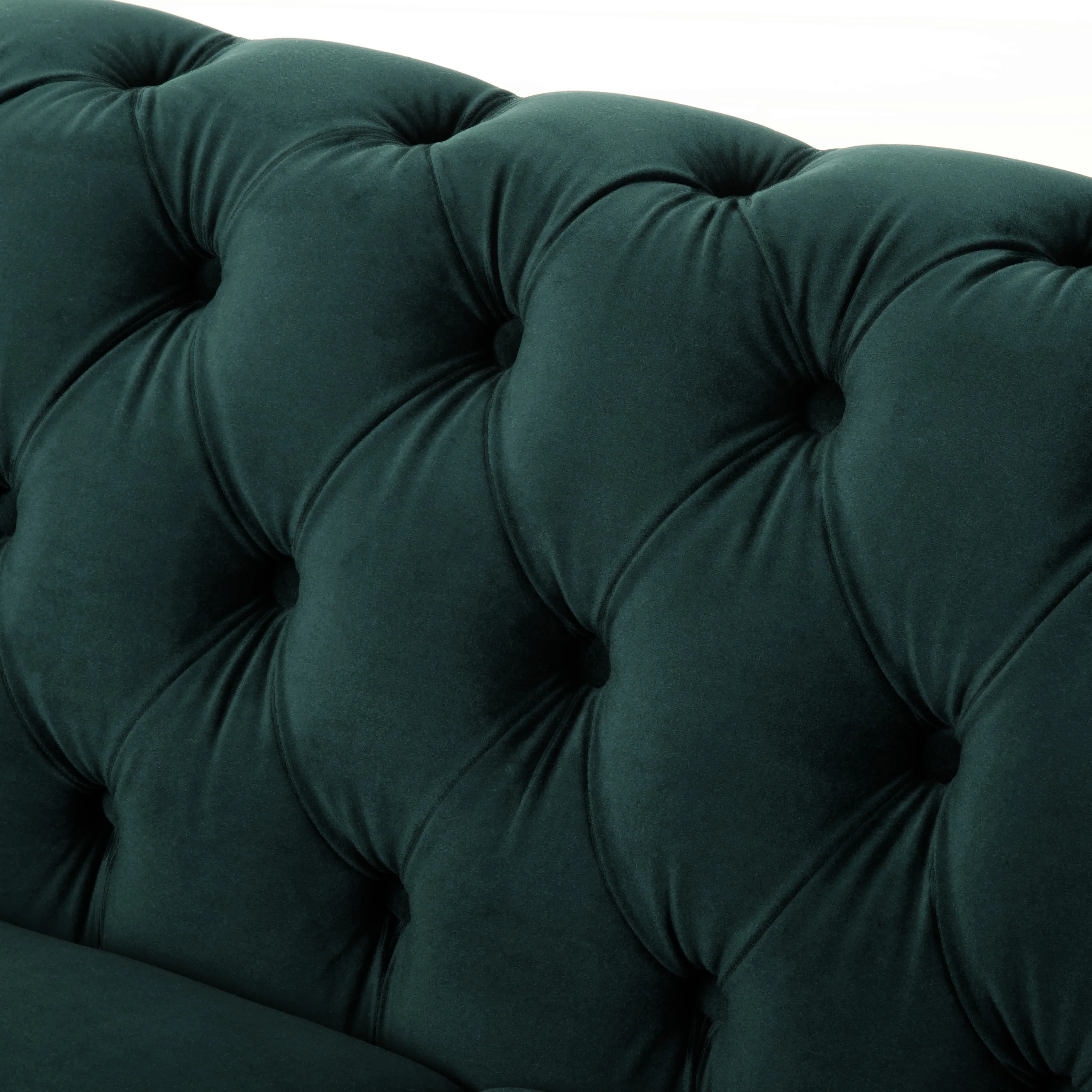 Velvet Rolled Arm Chesterfield Loveseat - Image 31