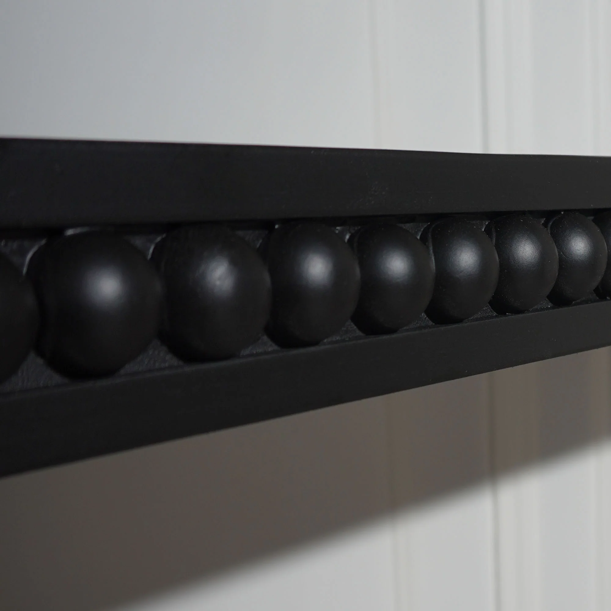 Curved Waterfall-Style Wood Beaded Console Table - Image 34