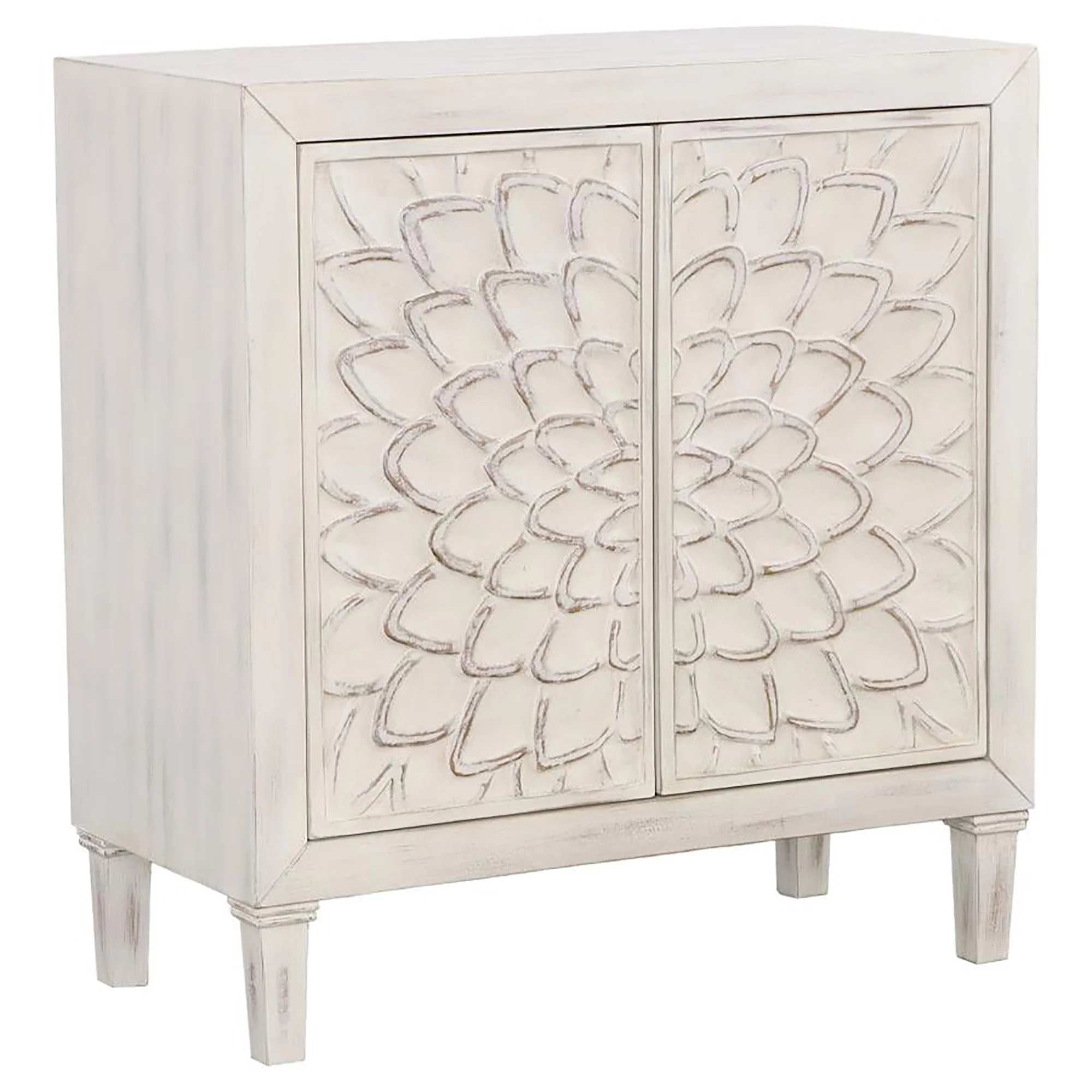 White 2-door Accent Cabinet - Image 2
