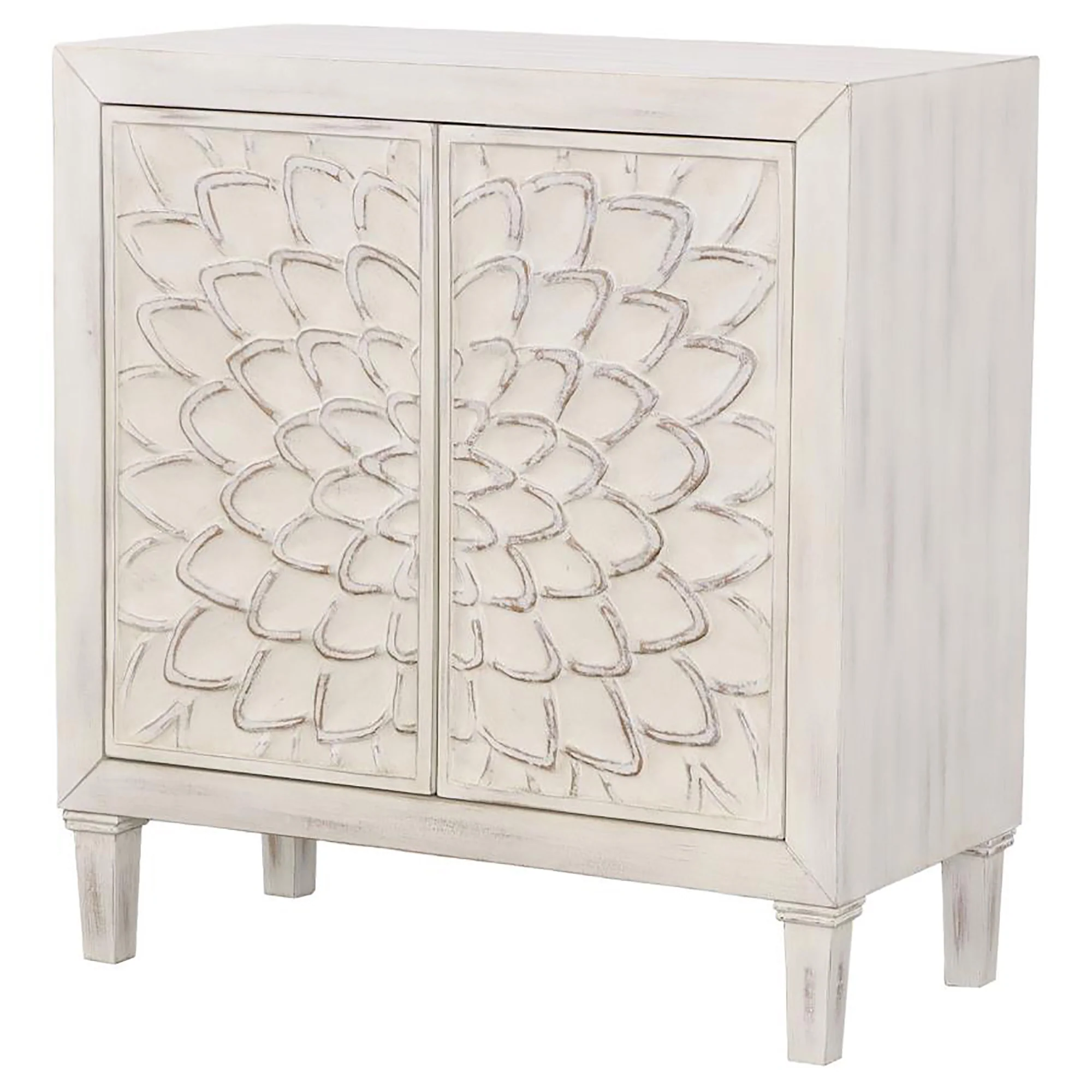 White 2-door Accent Cabinet - Image 3