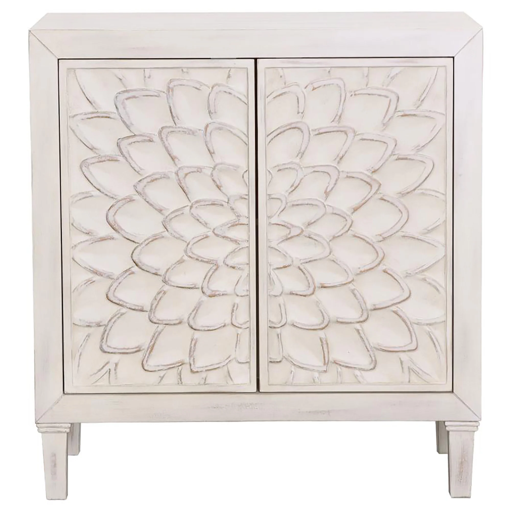 White 2-door Accent Cabinet - Image 4