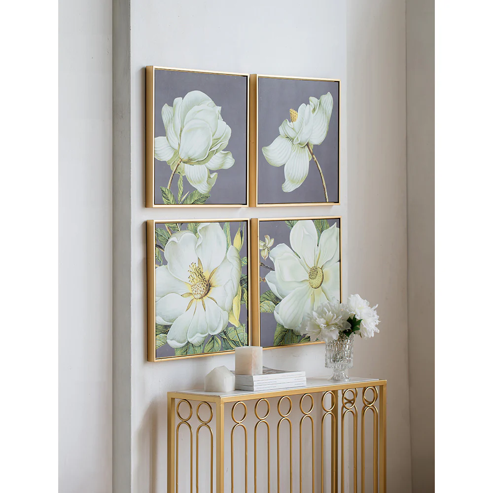 White and Gold Botanical Wall Art Prints - Image 10