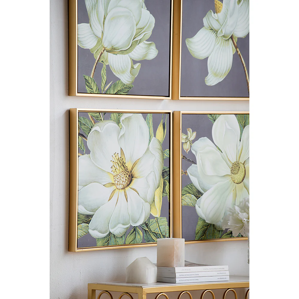 White and Gold Botanical Wall Art Prints - Image 7