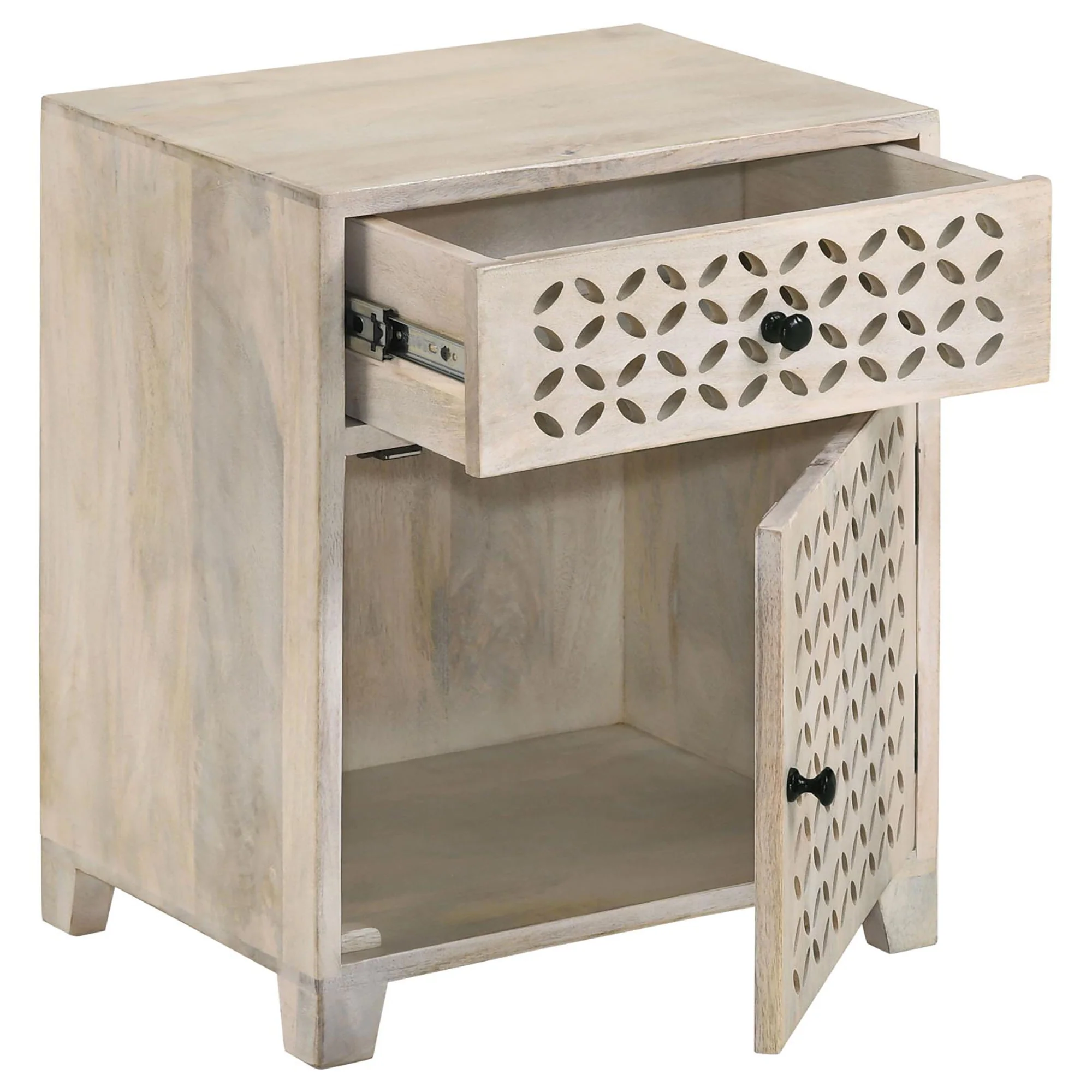 White Washed Accent Cabinet - Image 3