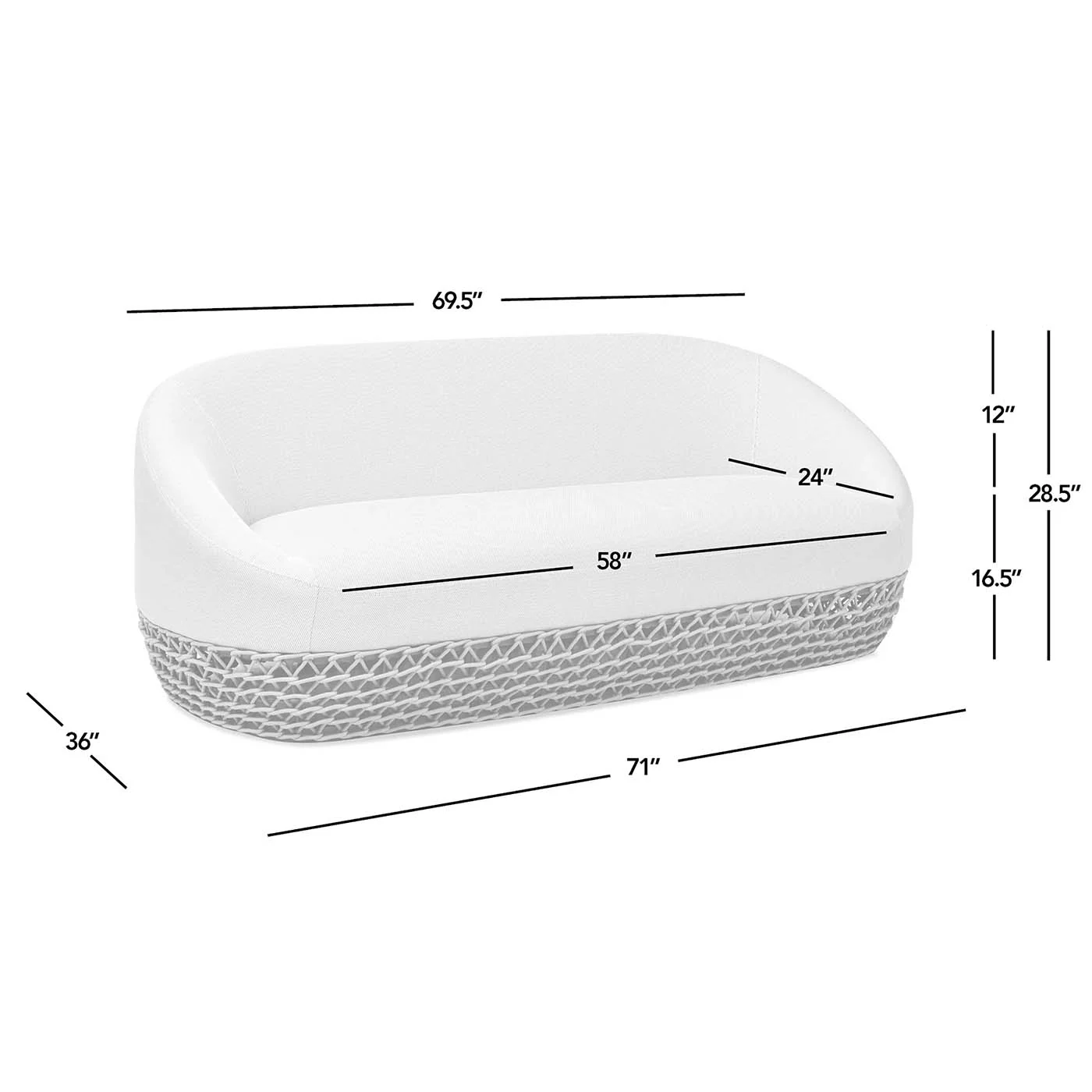Willow Deep Seat Outdoor Sofa - Image 11