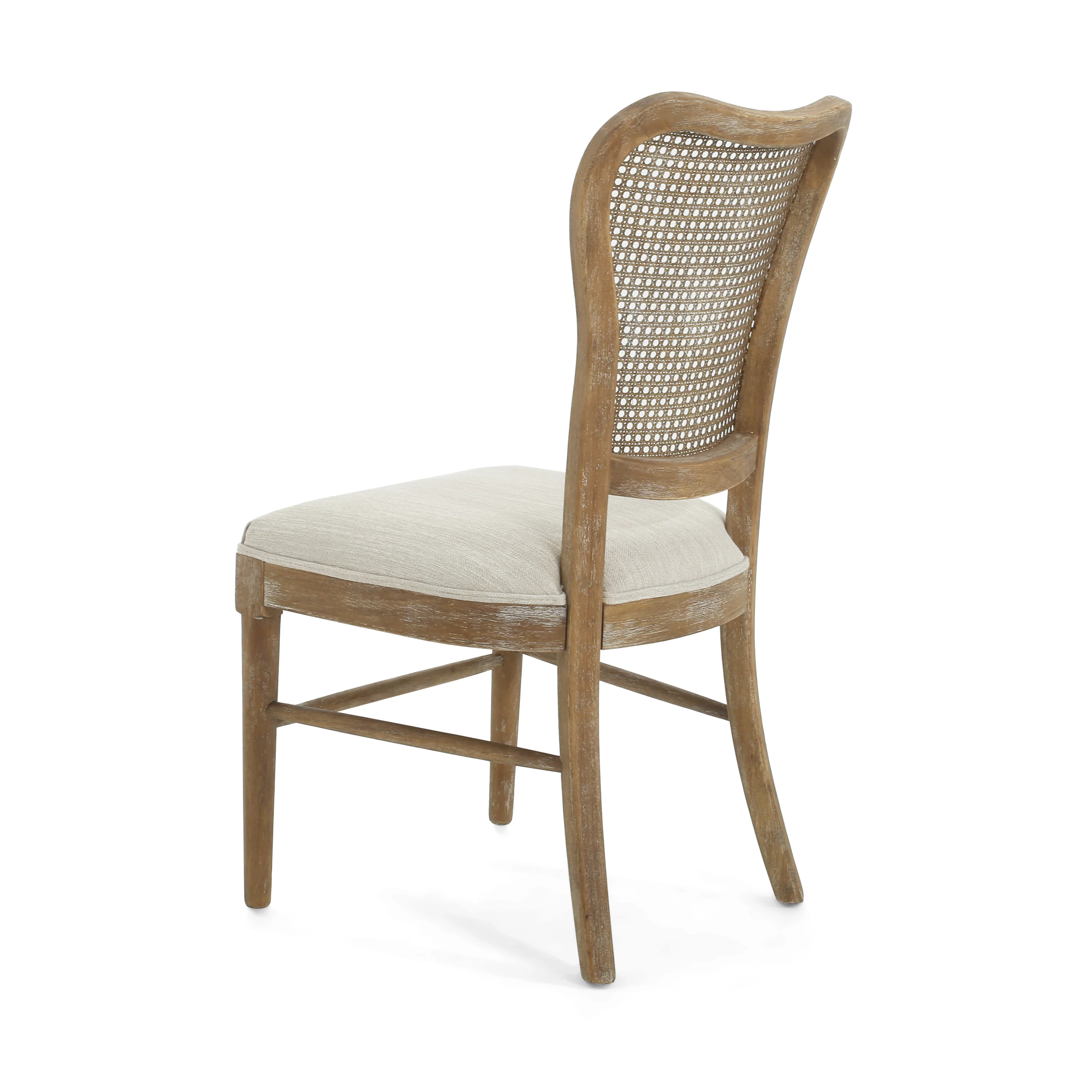 Wood and Woven Cane Dining Chairs, Set of 2 - Image 10