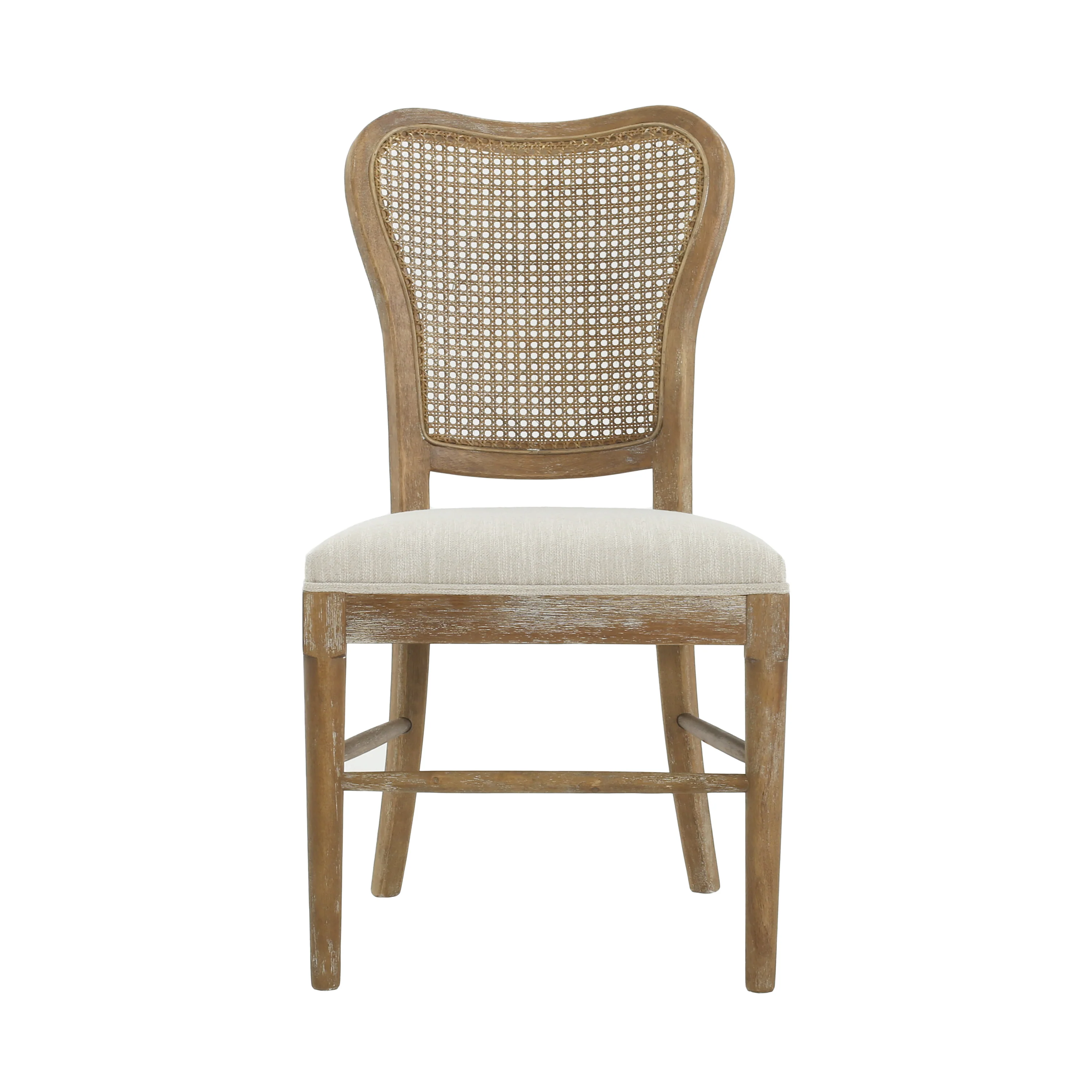 Wood and Woven Cane Dining Chairs, Set of 2 - Image 7