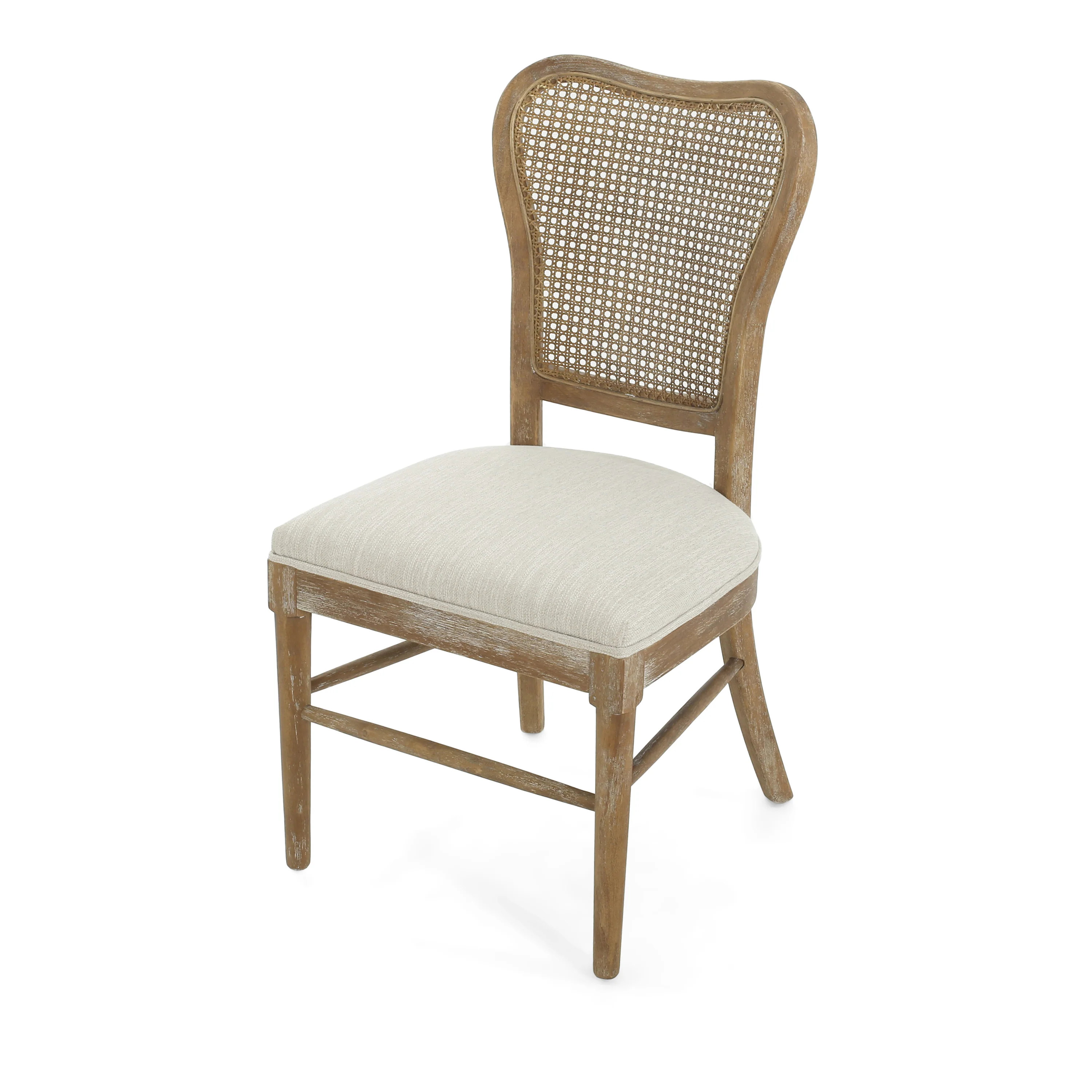 Wood and Woven Cane Dining Chairs, Set of 2 - Image 8