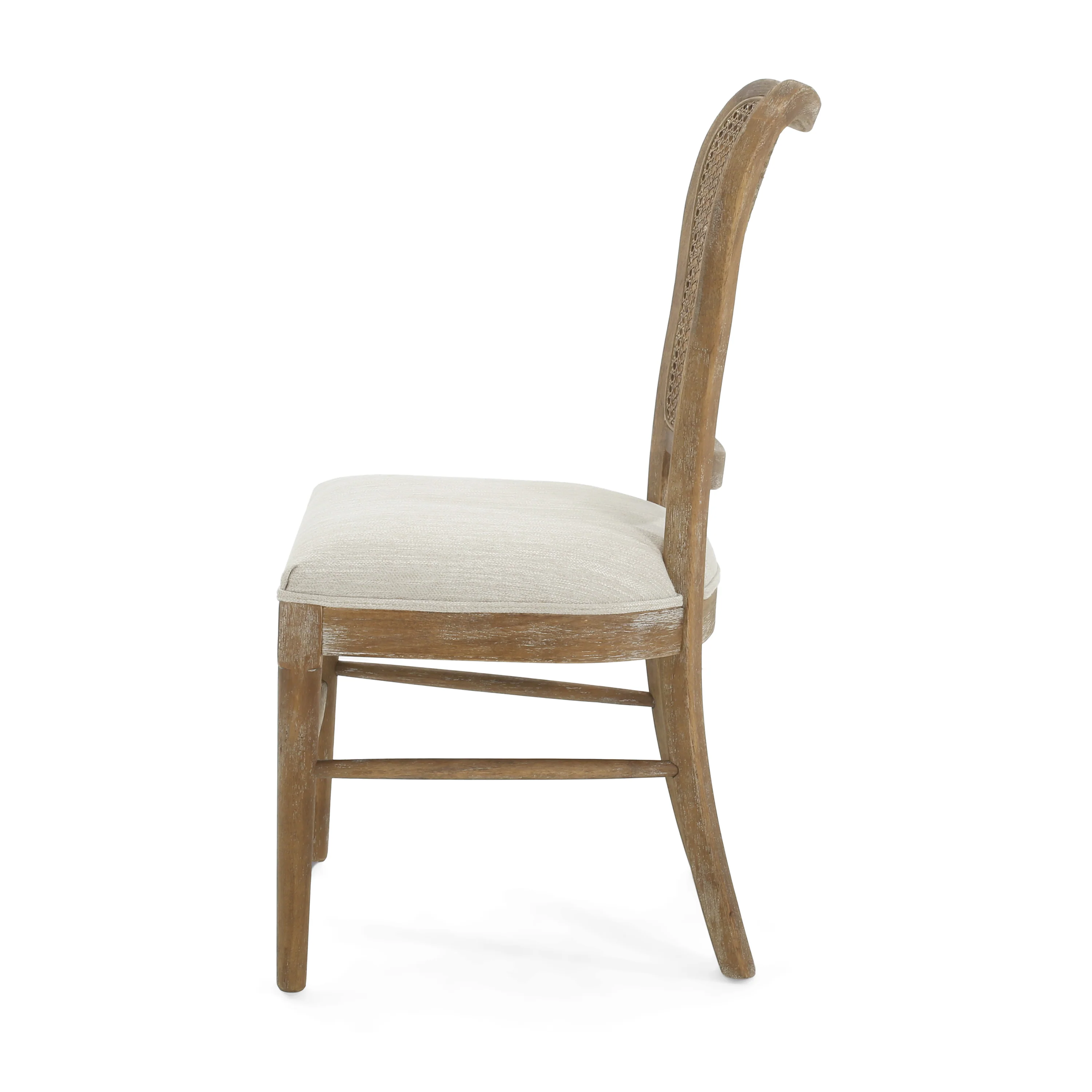 Wood and Woven Cane Dining Chairs, Set of 2 - Image 9