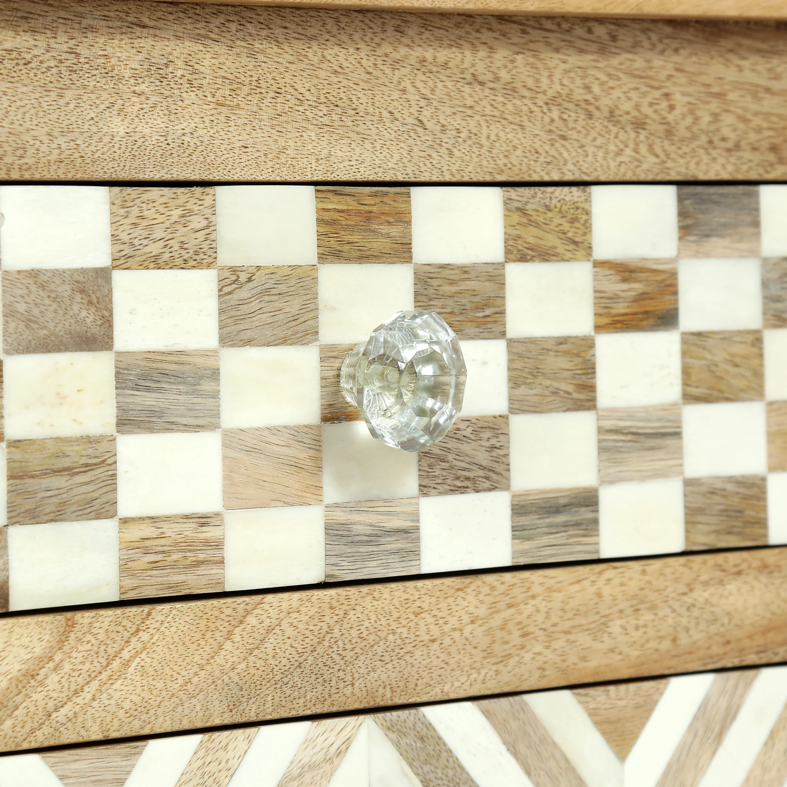 Wood with Bone Inlay Nightstand - Image 12