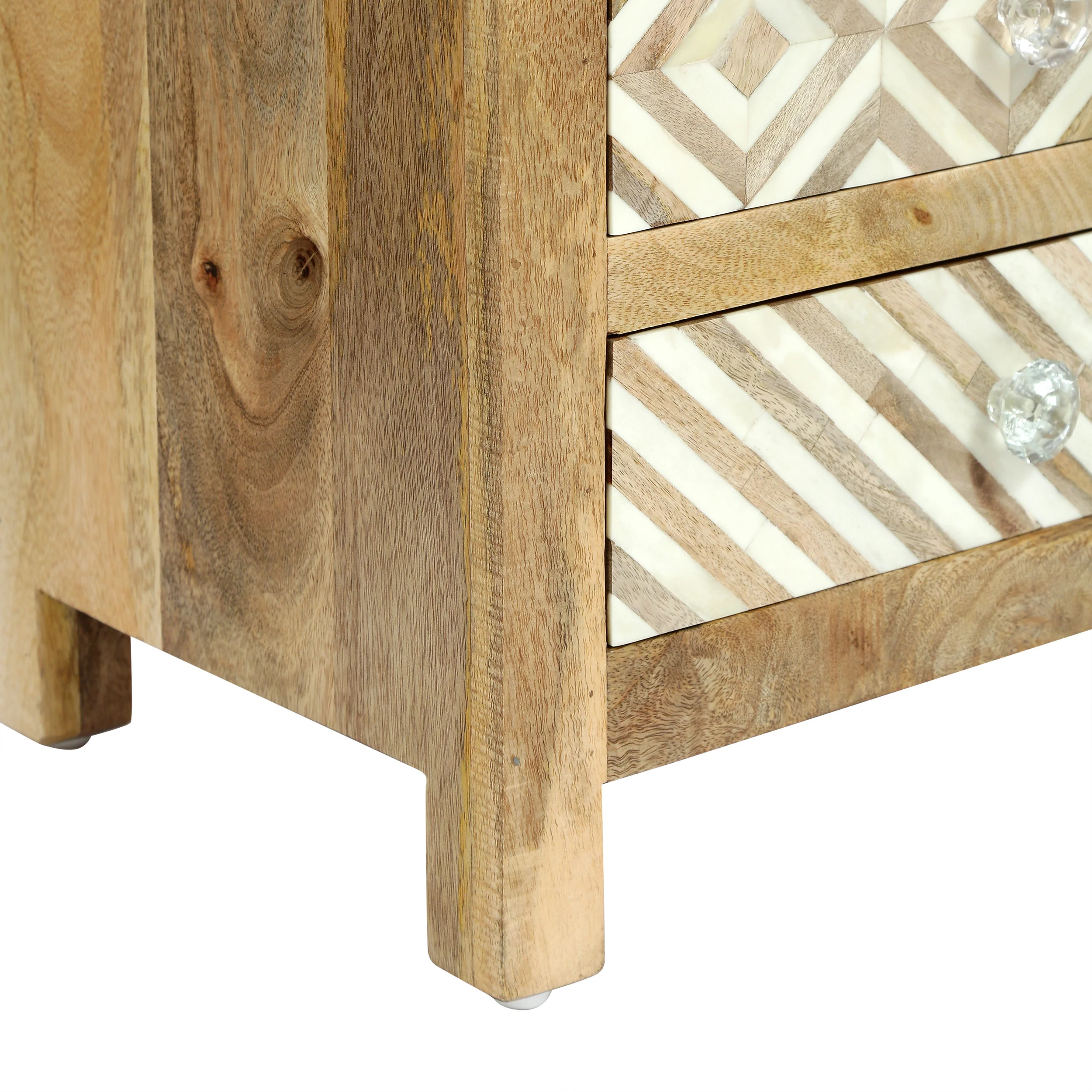 Wood with Bone Inlay Nightstand - Image 13