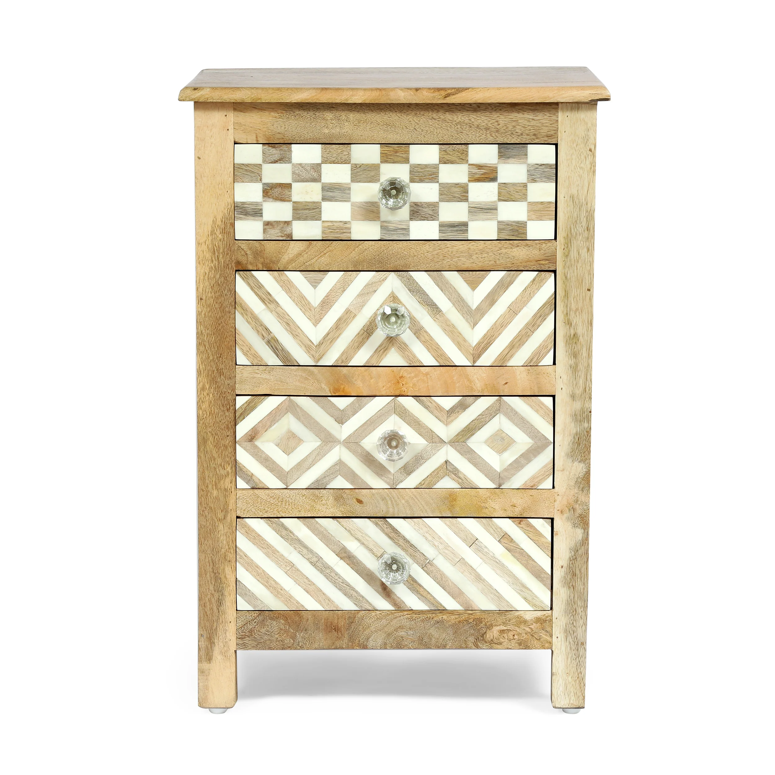 Wood with Bone Inlay Nightstand - Image 3