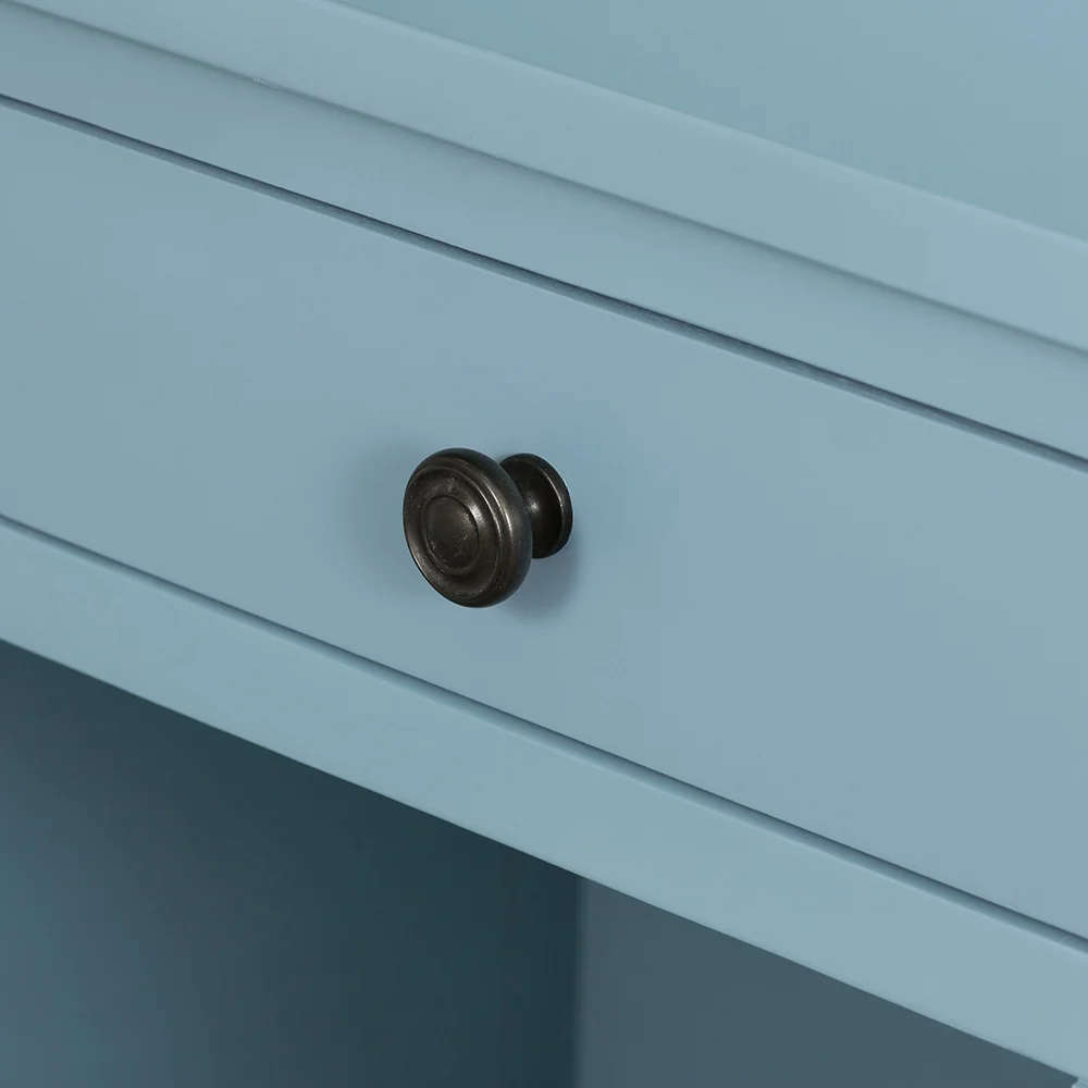 Wooden Desk with Glass Door and 2 Drawers - Image 11