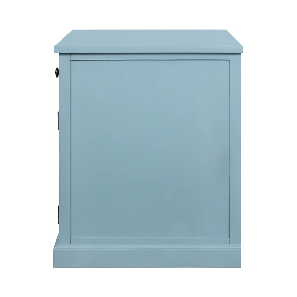 Wooden Desk with Glass Door and 2 Drawers - Image 13